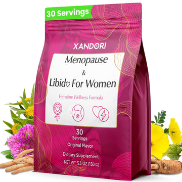 Menopause Supplements for Women, 10-in-1 Hormone Balance for Women, with Red Clover, Korean Ginseng, Shatavari - Menopause & Libisoothe Powder for Desire, Hot Flashes, Night Sweats & Mood - 5.3 Oz Xandori uk supplements