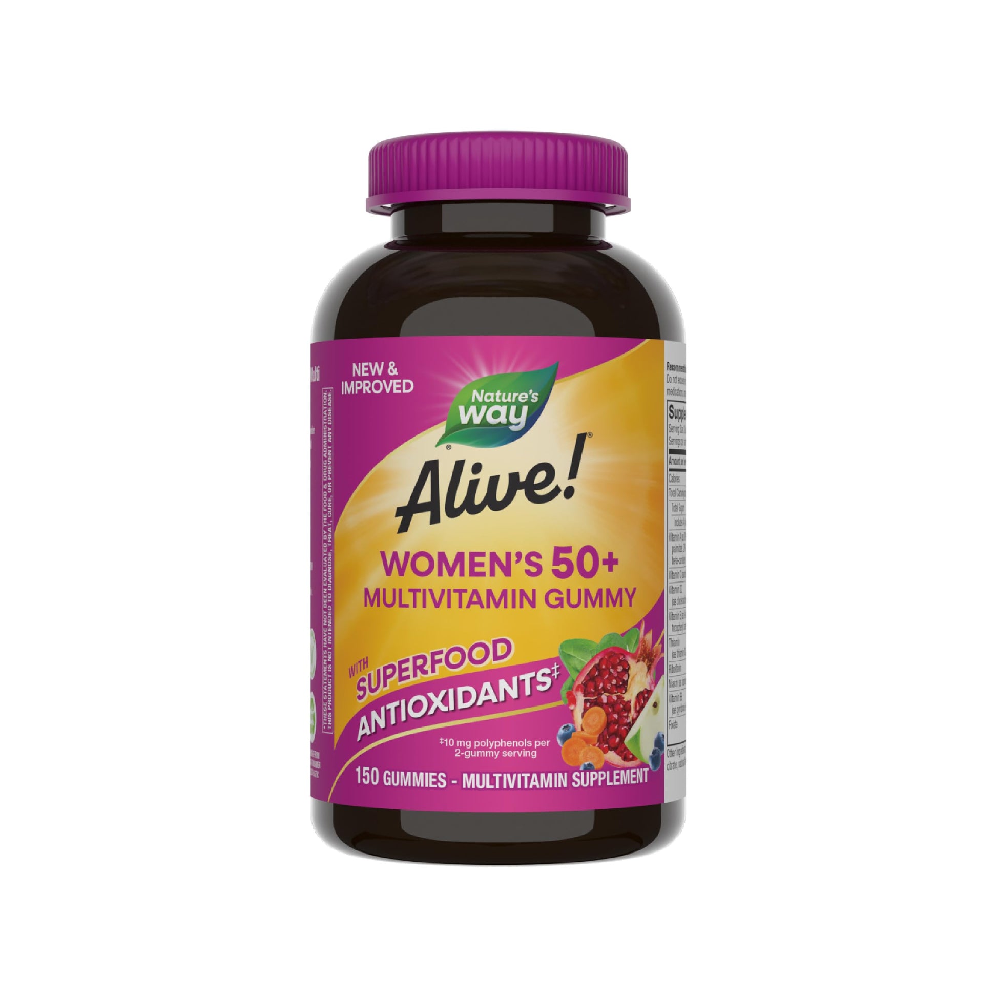 Nature's Way Alive! Women's 50+ Daily Gummy Multivitamins, Women's Supplements, Supports Healthy Heart, Brain & Bones Nature's Way uk supplements