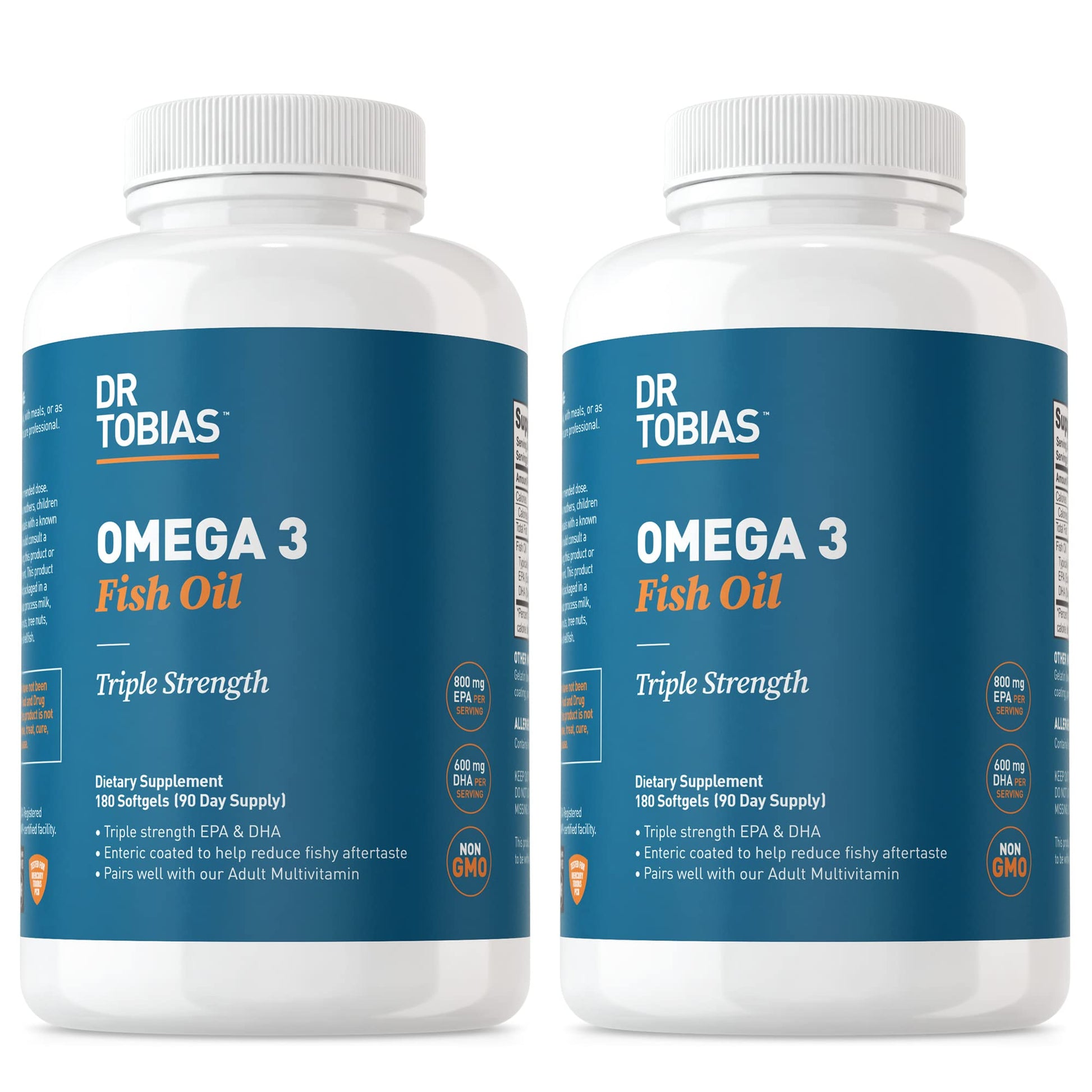 Dr. Tobias Omega 3 Fish Oil, 800 mg EPA 600 mg DHA Omega 3 Supplement for Heart Dr. Tobias uk supplements