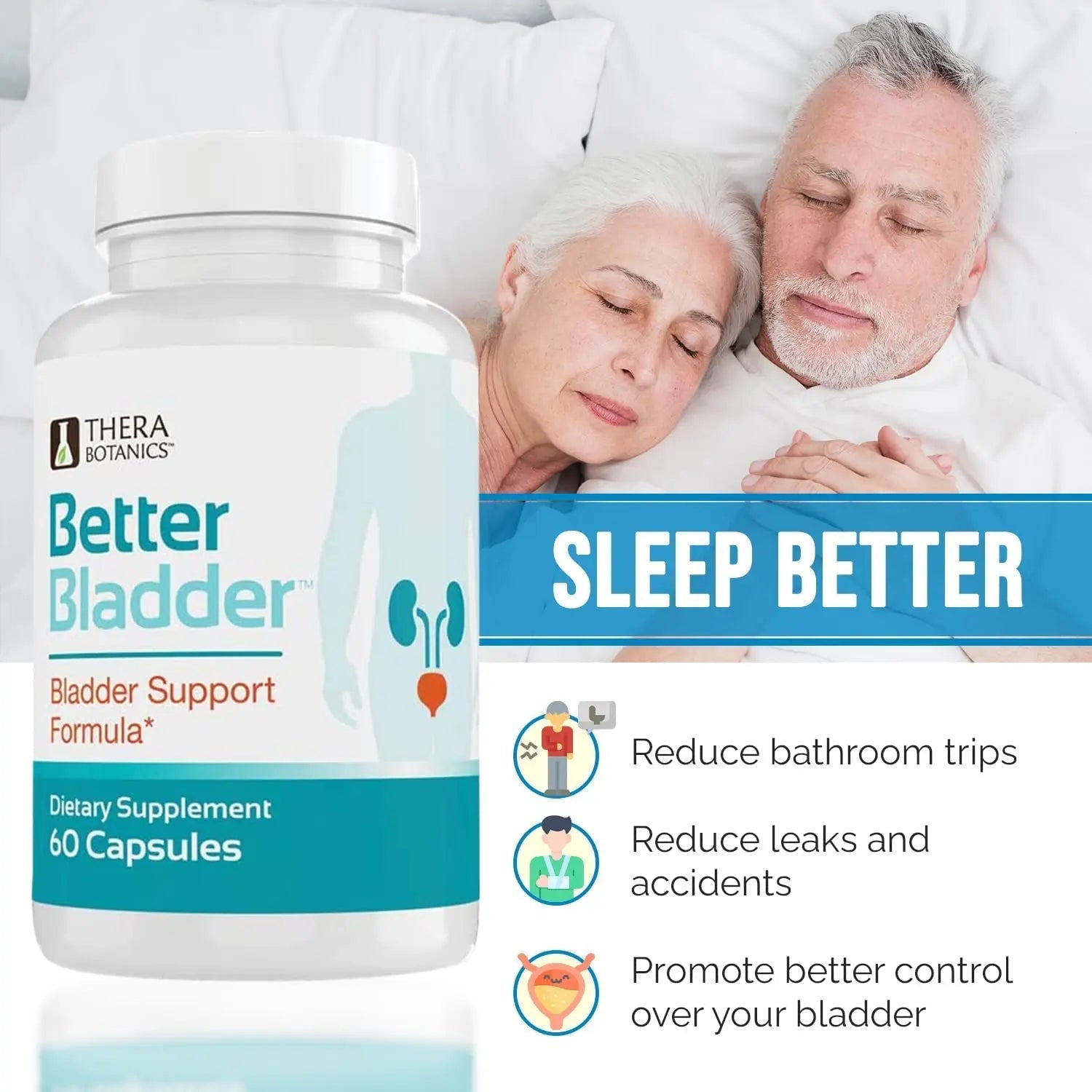 Better Bladder Control Supplement for Women & Men – Bladder Support Supplement to Help Reduce Urinary Leaks, Frequency & Urgency - 60 Count (1 Bottle) Better Bladder uk supplements