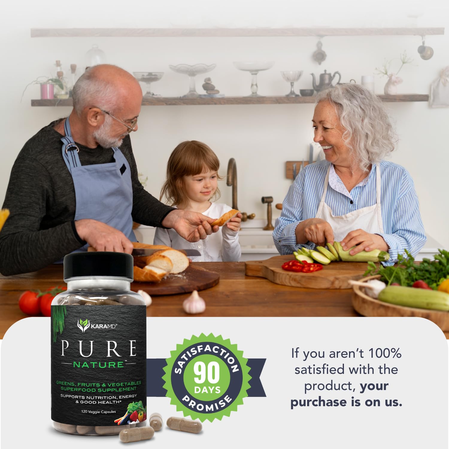 KaraMD Pure Nature | Greens, Fruit and Veggies Supplement | Vitamins, Fiber & Antioxidants | 20 Fruits and Vegetables Supplements for Energy & Digestion | Gluten Free & Vegan Friendly (30 Servings) KaraMD uk supplements