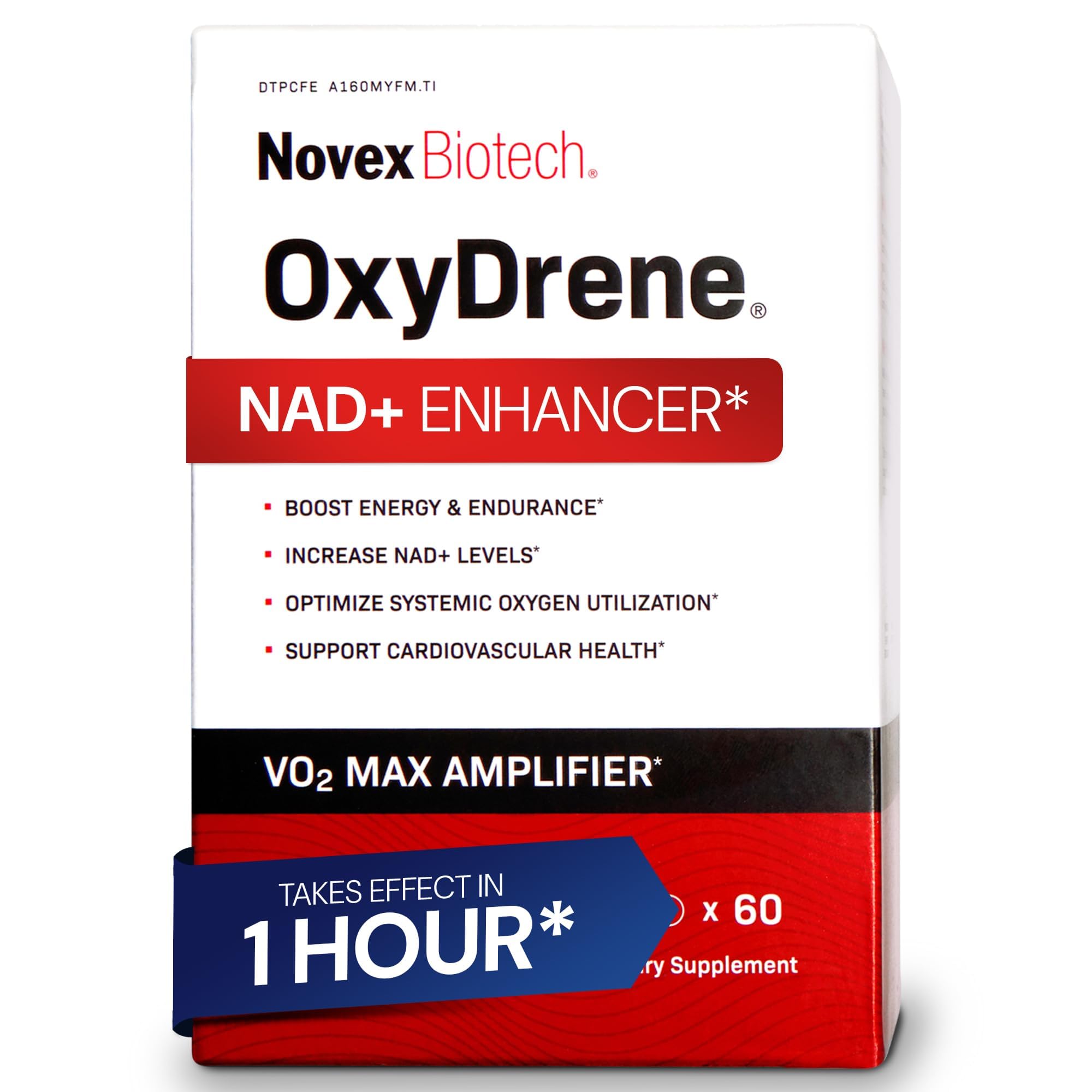 Novex Biotech Oxydrene NAD+ Enhancer - Natural Supplement Promoting Metabolism and Cardiovascular Support for Men and Women - (60 Capsules) Novex Biotech uk supplements
