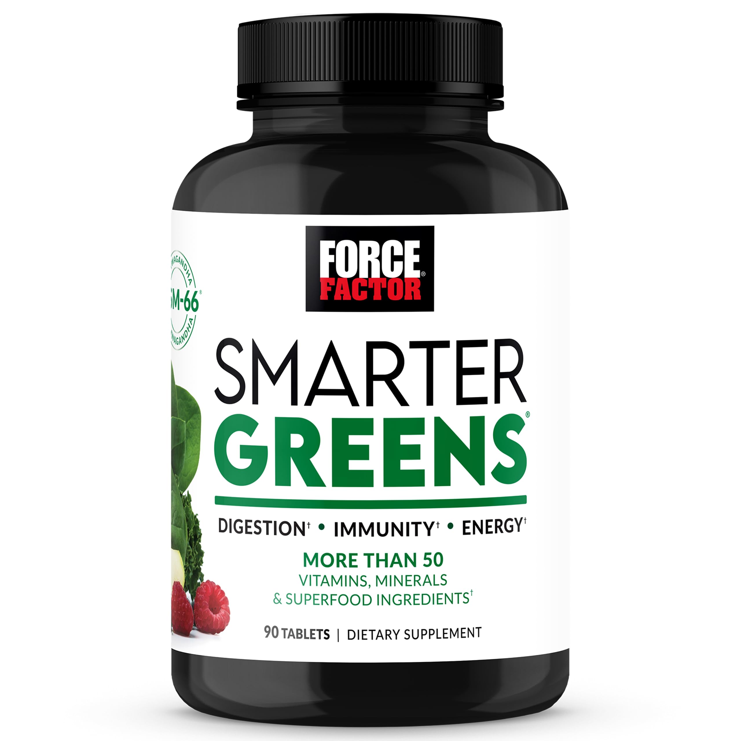 FORCE FACTOR Smarter Greens Tablets, Greens Supplement with 25+ Superfoods and Antioxidants to Improve Digestion, Reduce Stress, Strengthen Immunity, and Support Metabolism, 90 Tablets Force Factor uk supplements