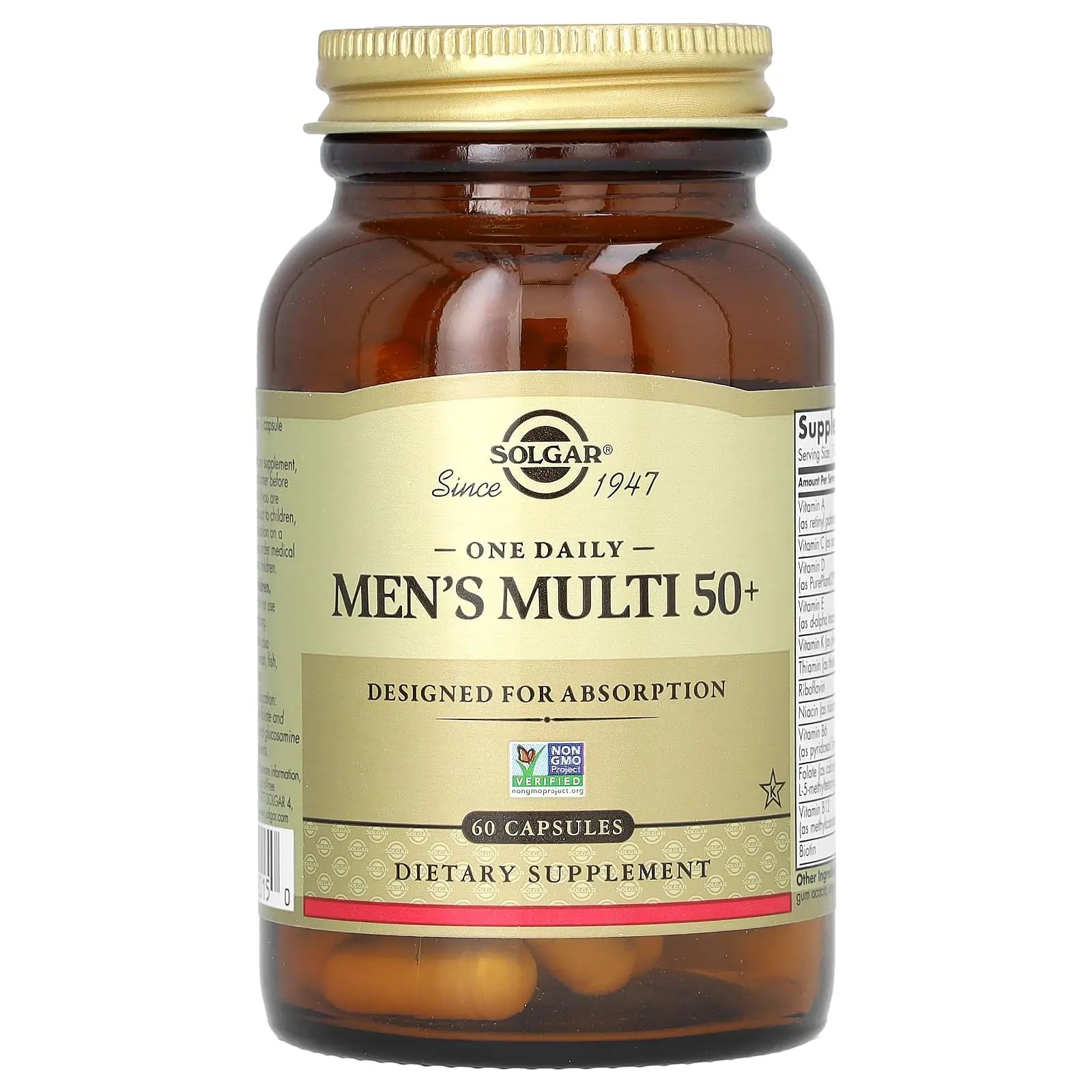 Solgar One Daily Men's Multi 50+ Whole Body Support for Men 50 and Older Highly Absorbable Delayed Release Heart, Energy Solgar uk supplements