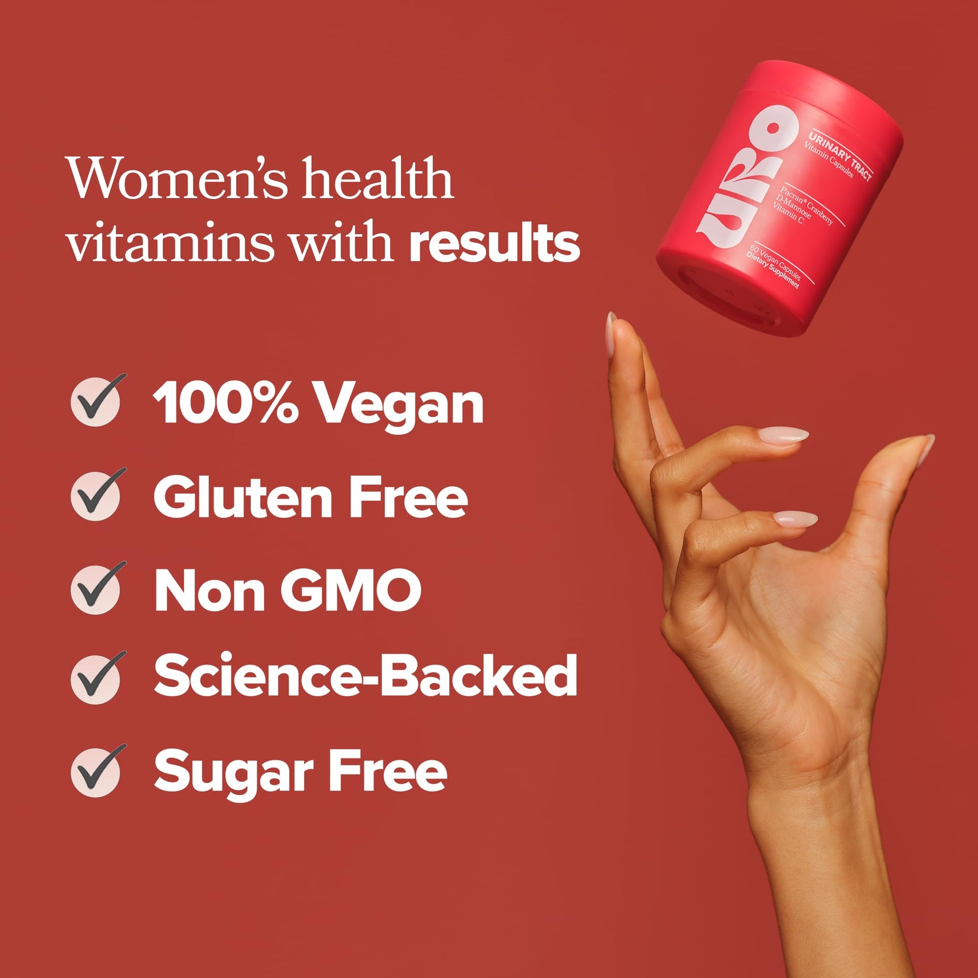URO Urinary Tract Health Supplement for Women, 60 Count (Pack of 2) - Urinary Support O Positiv uk supplements