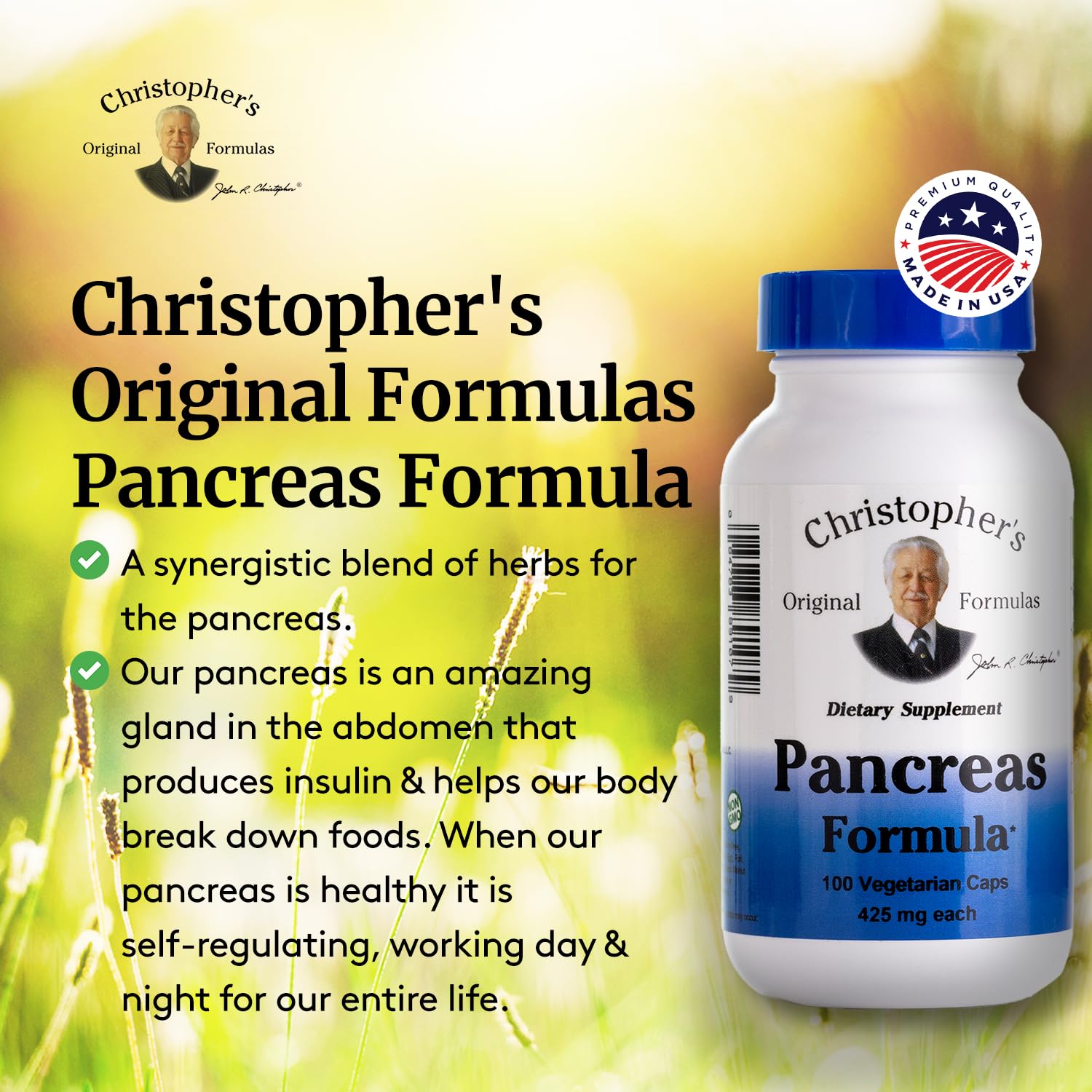 Christopher's Original Formulas Pancreas Formula - Pancreas Cleanse Detox & Repair - Probiotics for Digestive Health Christopher's Original Formulas uk supplements