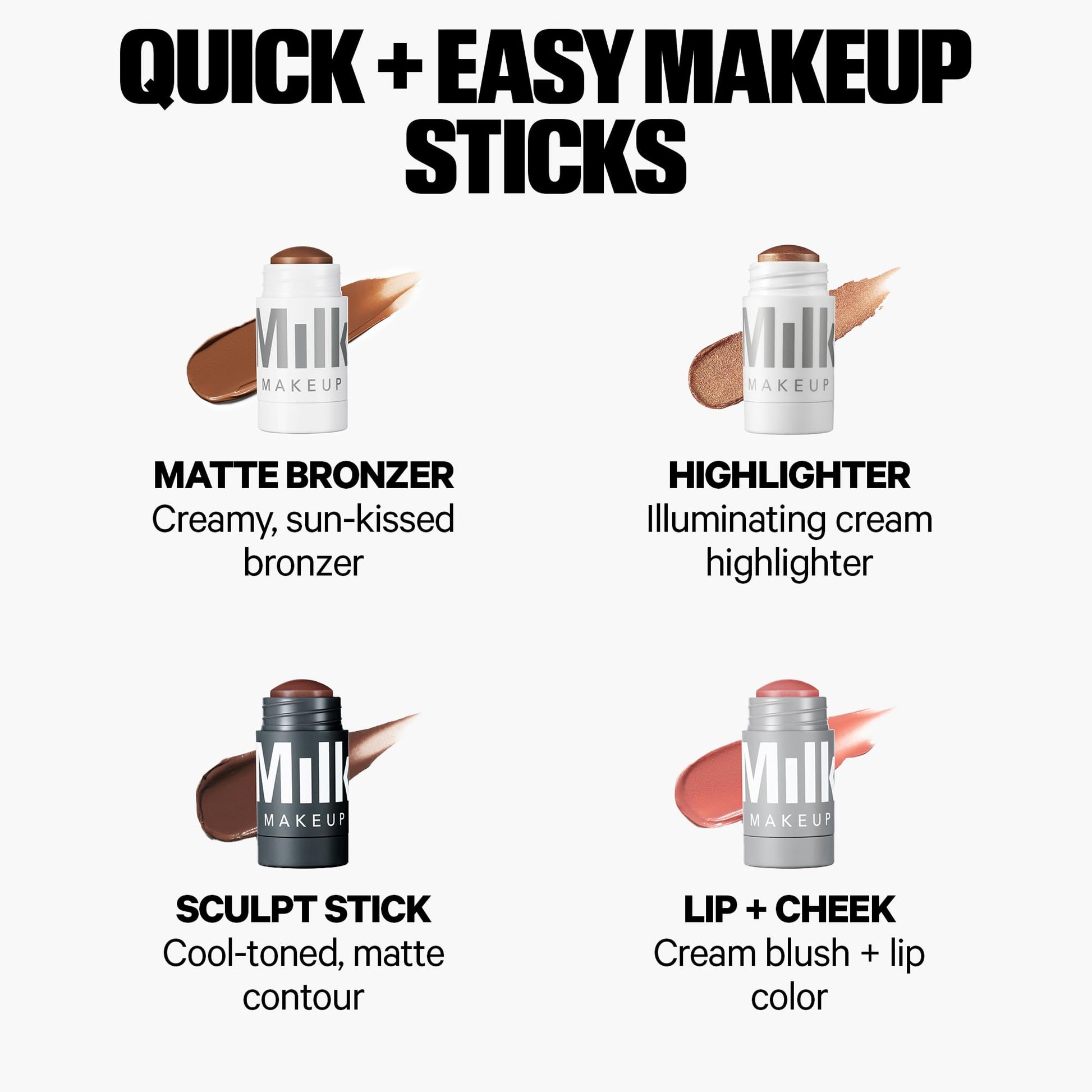 Milk Makeup Sculpt Stick – Cool-Toned Cream Contour Stick Adds Depth, Dimension + Shape for Natural-Looking Shadows – Hydrating, Buildable Formula w/Thyme Extract – Toasted (Fair to Light), 0.19 oz Milk Makeup uk supplements