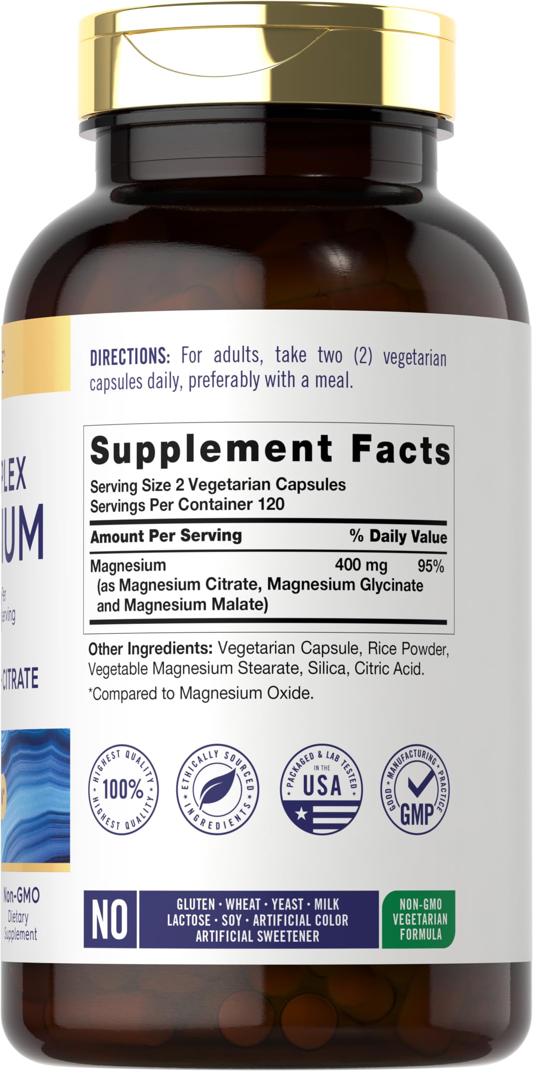 Carlyle Triple Magnesium Complex | 400 mg | 240 Capsules | Magnesium Malate, Glycinate & Citrate | Vegetarian, Non-GMO, and Gluten Free Supplement Carlyle uk supplements