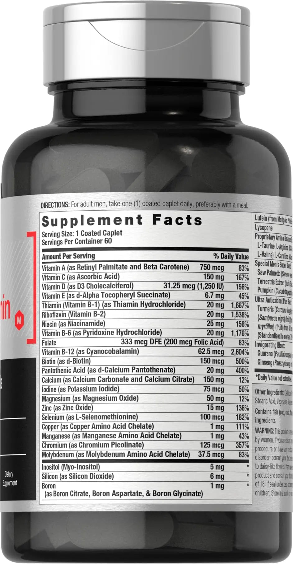 Horbäach Mens Multivitamin | 60 Caplets | Advanced Formula | with Vitamin C, D, Magnesium, Minerals & More | Horbäach uk supplements