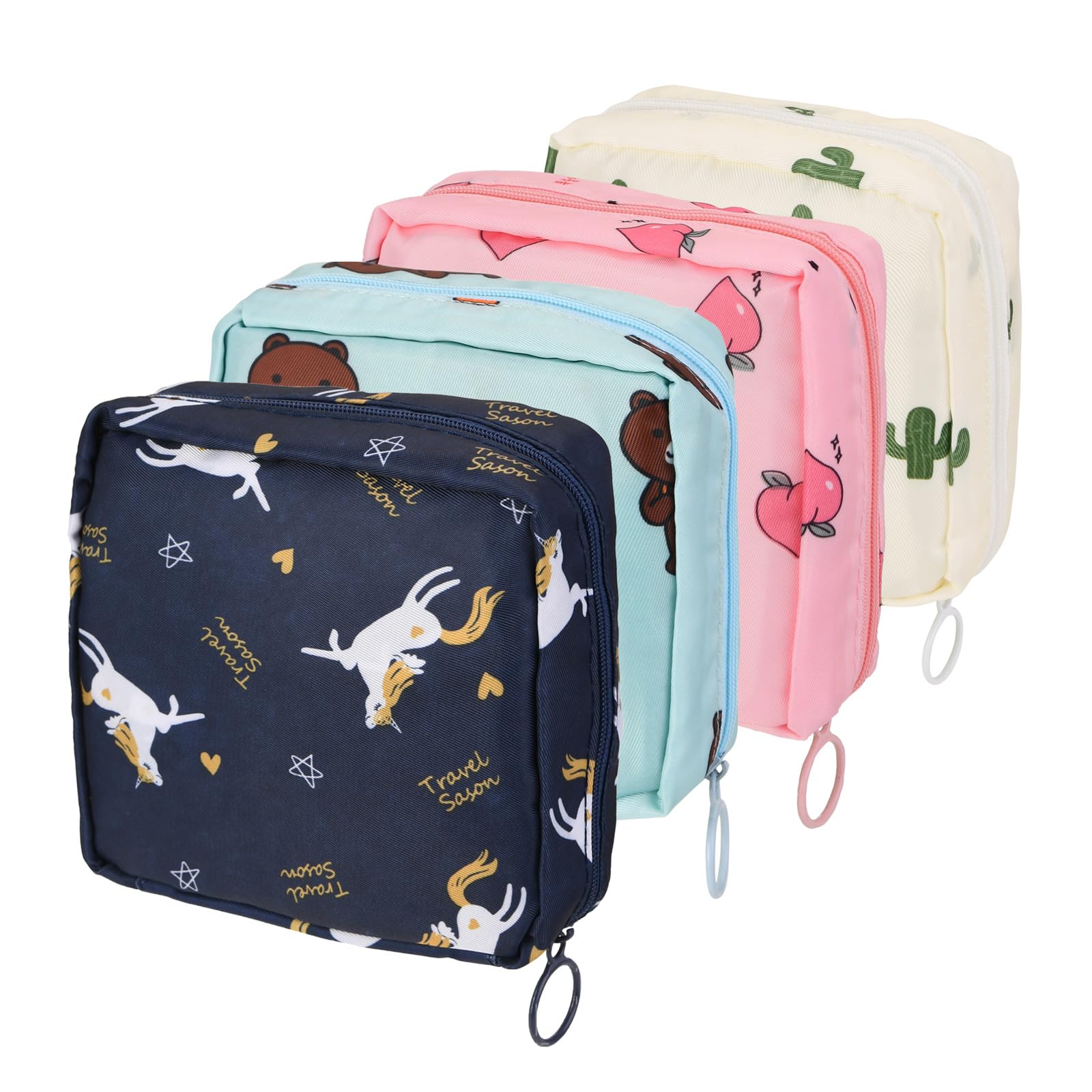 4Pcs Period Bag, Sanitary Pad Storage Bag Samll Period Pouch for Purse Cute Menstrual Period Bag Aster uk supplements