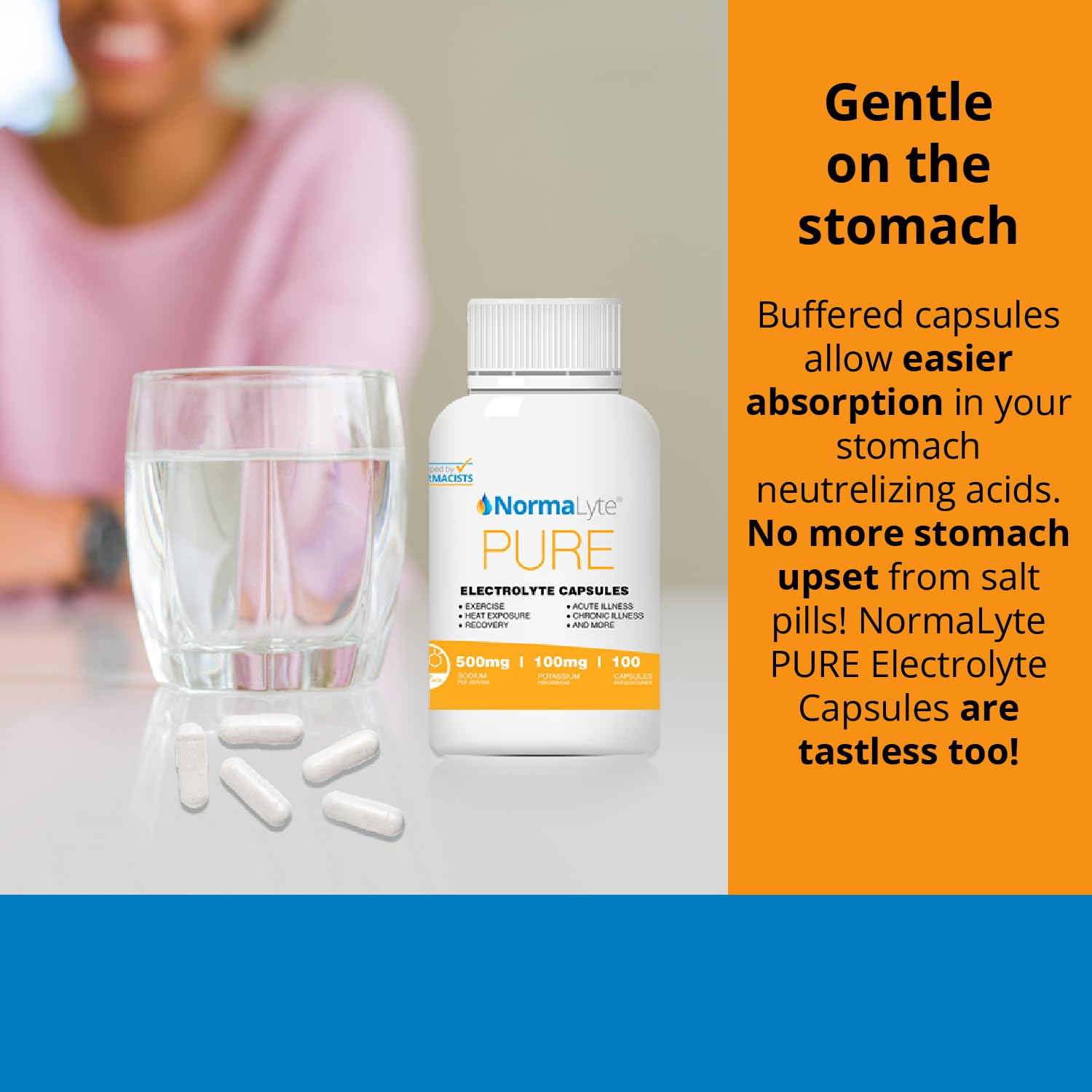 NormaLyte Electrolyte Capsules - Replenish Electrolytes for Peak Performance - Hydration Salt Pills with Essential Minerals for Energy Boost, and Muscle Recovery - 100ct/Bottle NormaLyte uk supplements