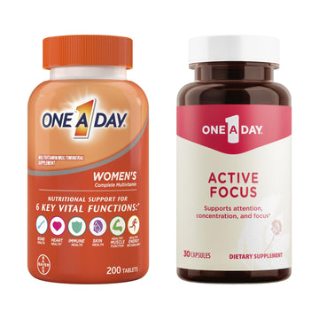 ONE A DAY Bundle Multivitamin for Women 200 Count Tablets Active Focus Supplement ONE A DAY uk supplements