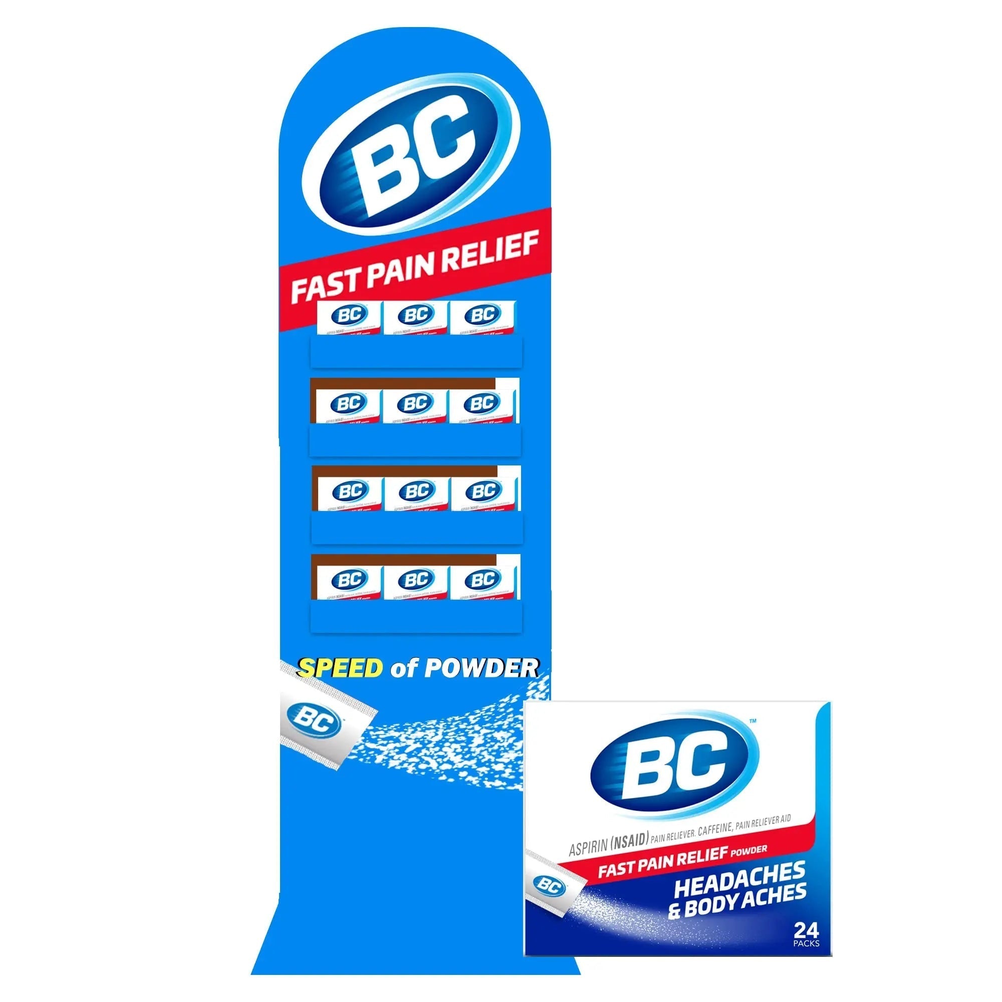 BC Powder Original Strength Pain Reliever, 24 Powder Sticks, 36 Units Display BC uk supplements