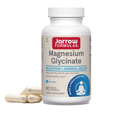 Jarrow Formulas Magnesium Glycinate Veggie Capsules - 360 mg Magnesium per Serving, Supports Relaxation and Healthy Sleep, 90 Count, 30 Day Supply Jarrow Formulas uk supplements