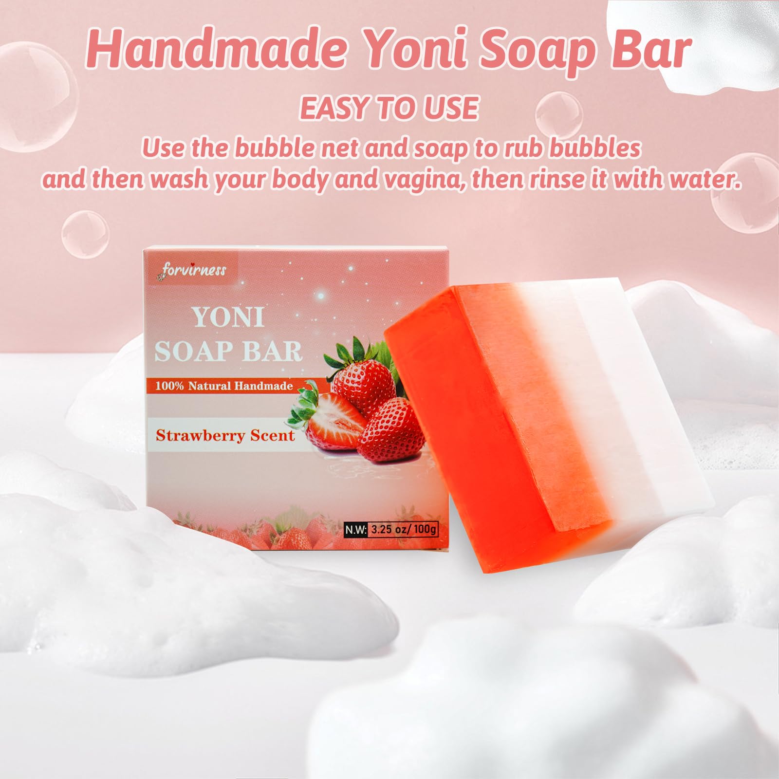 Yoni Wash Yoni Oil Yoni Bar Soap for Women PH Balance, Strawberry Body Oil, Feminine Wash forvirness uk supplements