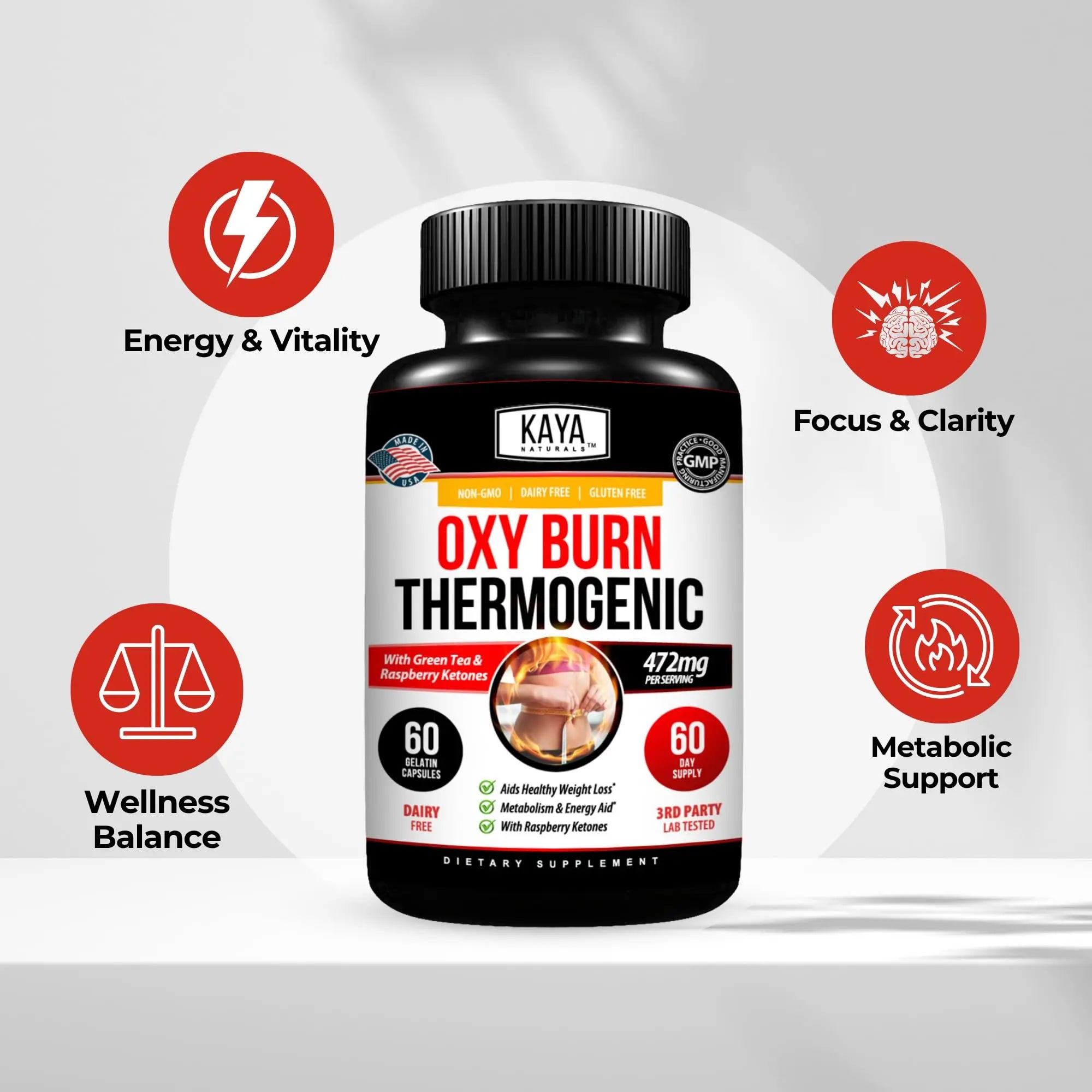 Kaya Naturals Supreme Fat Burner - Weight Loss Pills Women & Men - Appetite Suppressant Supplement - Powerful Thermogenic Diet Pills Kaya Naturals uk supplements