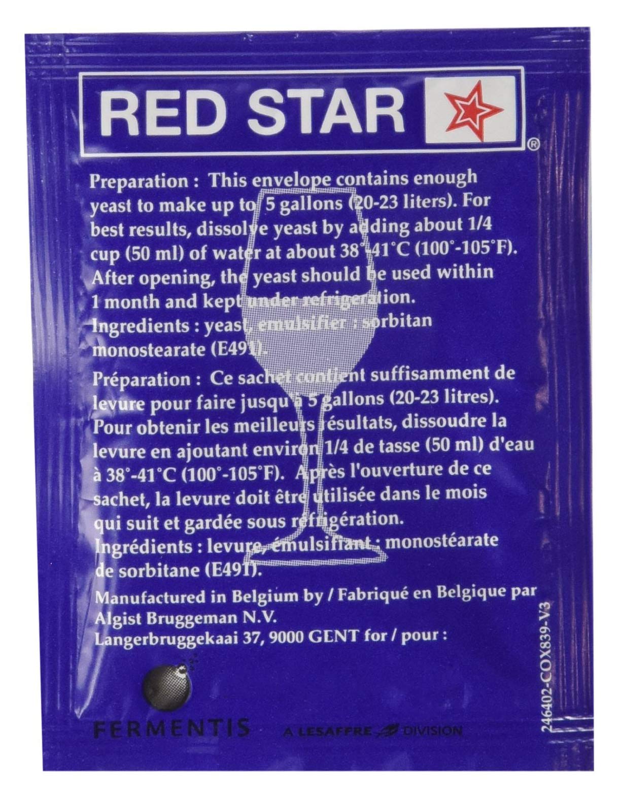 Red Star Premier Cuvee Yeast 10 Packets Red Star uk supplements