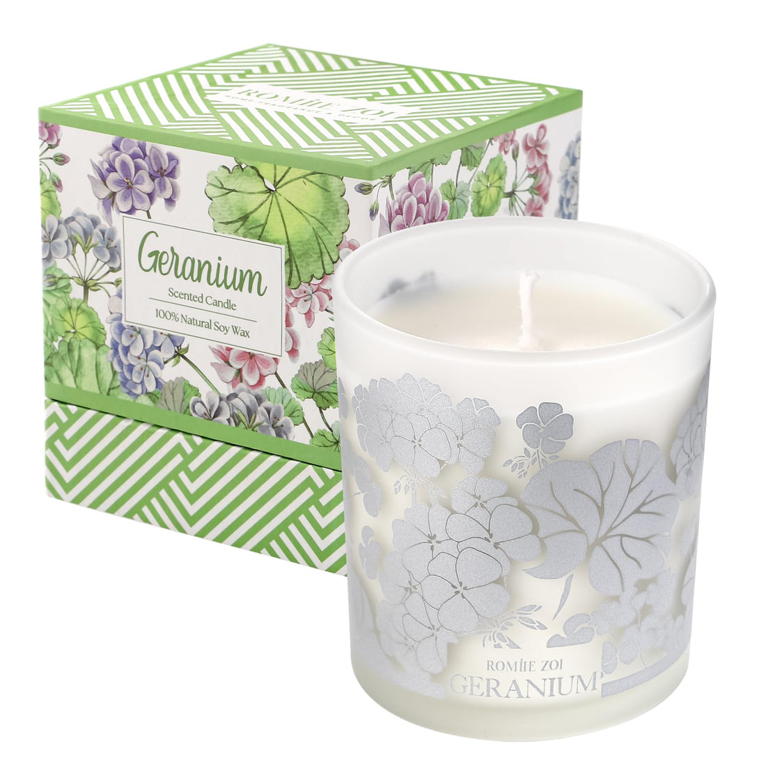 ROMIIE ZOI Scented Candle - Geranium - 6oz Aromatherapy Soy Wax Jar Candle for Home, Gifts for Women ROMIIE ZOI uk supplements