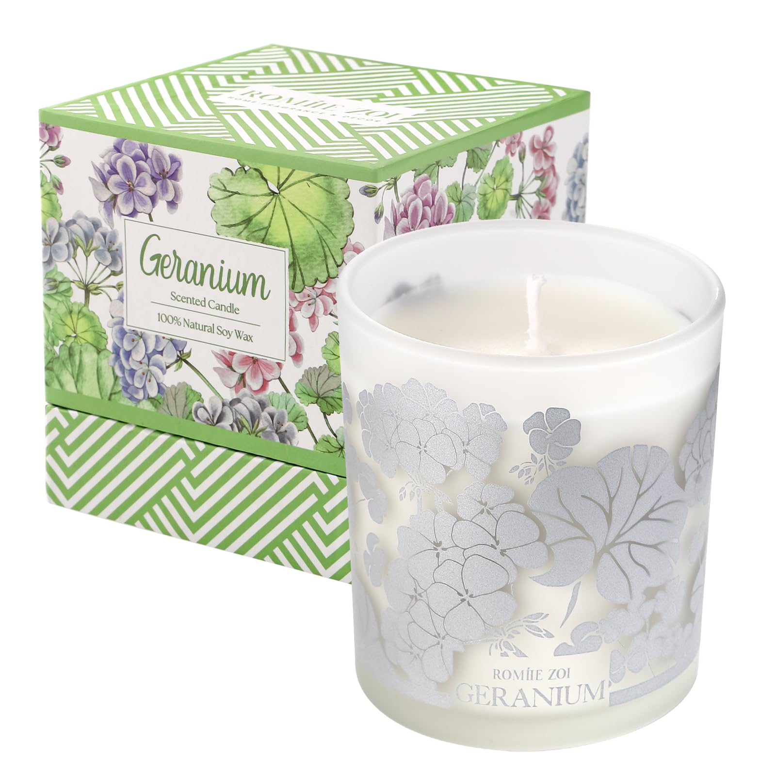ROMIIE ZOI Scented Candle - Geranium - 6oz Aromatherapy Soy Wax Jar Candle for Home, Gifts for Women ROMIIE ZOI uk supplements