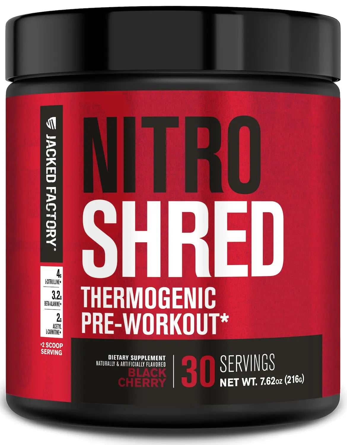 Jacked Factory NITROSURGE Shred Pre Workout Supplement - Energy Booster, Instant Strength Gains, Sharp Focus, Powerful Pumps - Nitric Oxide Booster & PreWorkout Powder Jacked Factory uk supplements