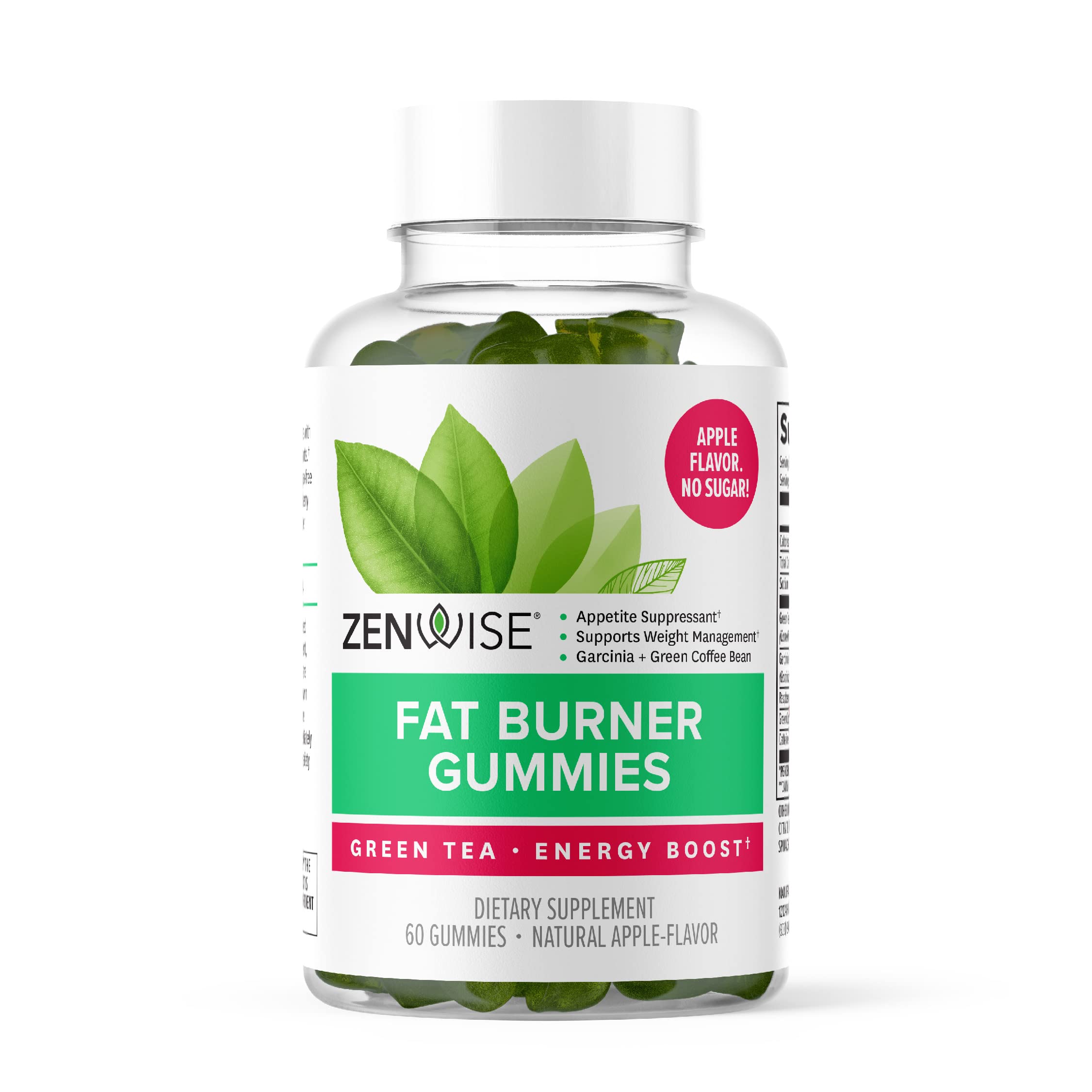 Zenwise Health Fat Burner Gummies - Appetite Suppressant for Weight Loss with Green healthsupps.co.uk uk supplements
