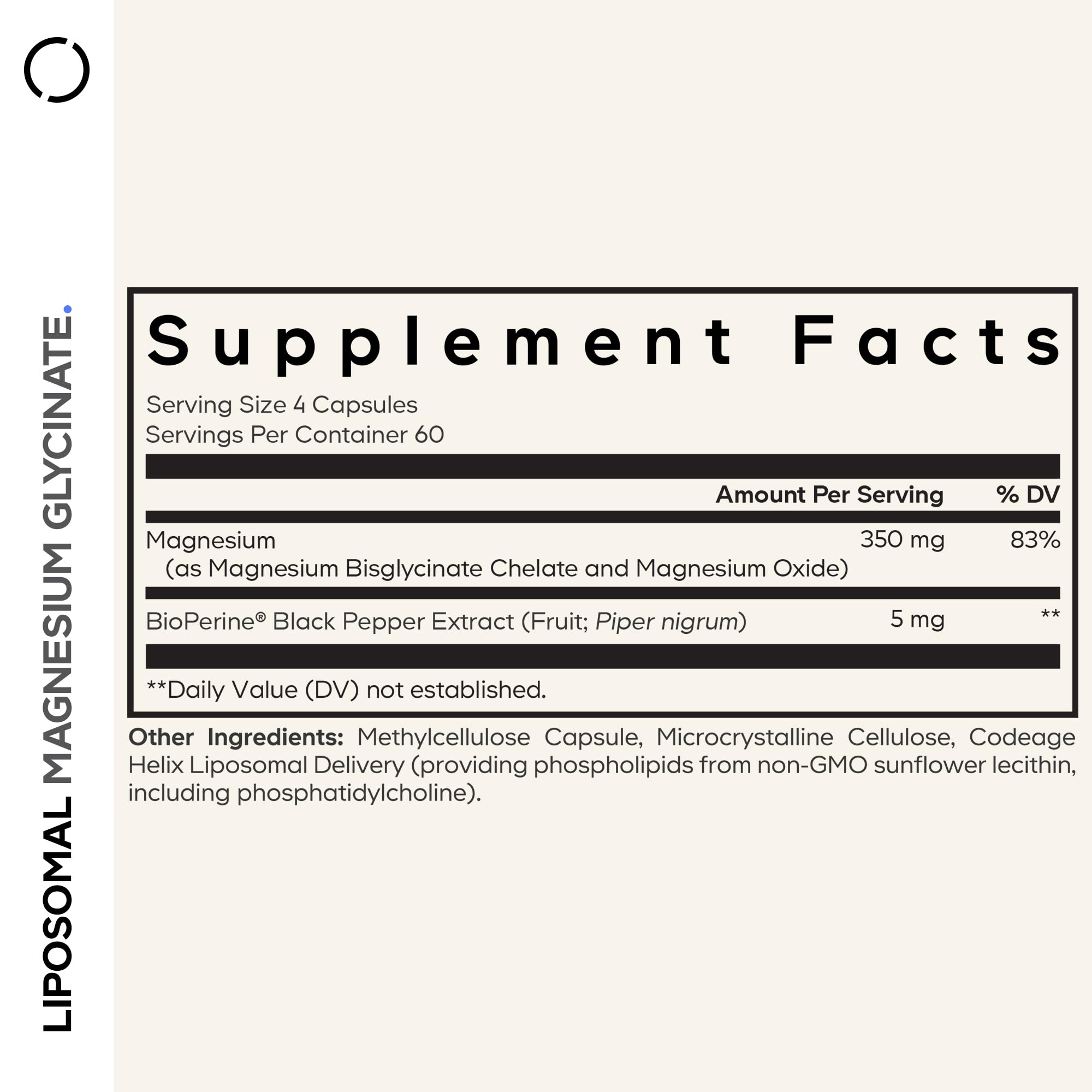 Codeage Liposomal Magnesium Glycinate Supplement, 2-Month Supply, Bisglycinate Magnesium Chelate, Chelated Magnesium Mineral Pills, BioPerine Black Pepper Vitamins Capsules, Non-GMO Vegan, 240 ct Codeage uk supplements