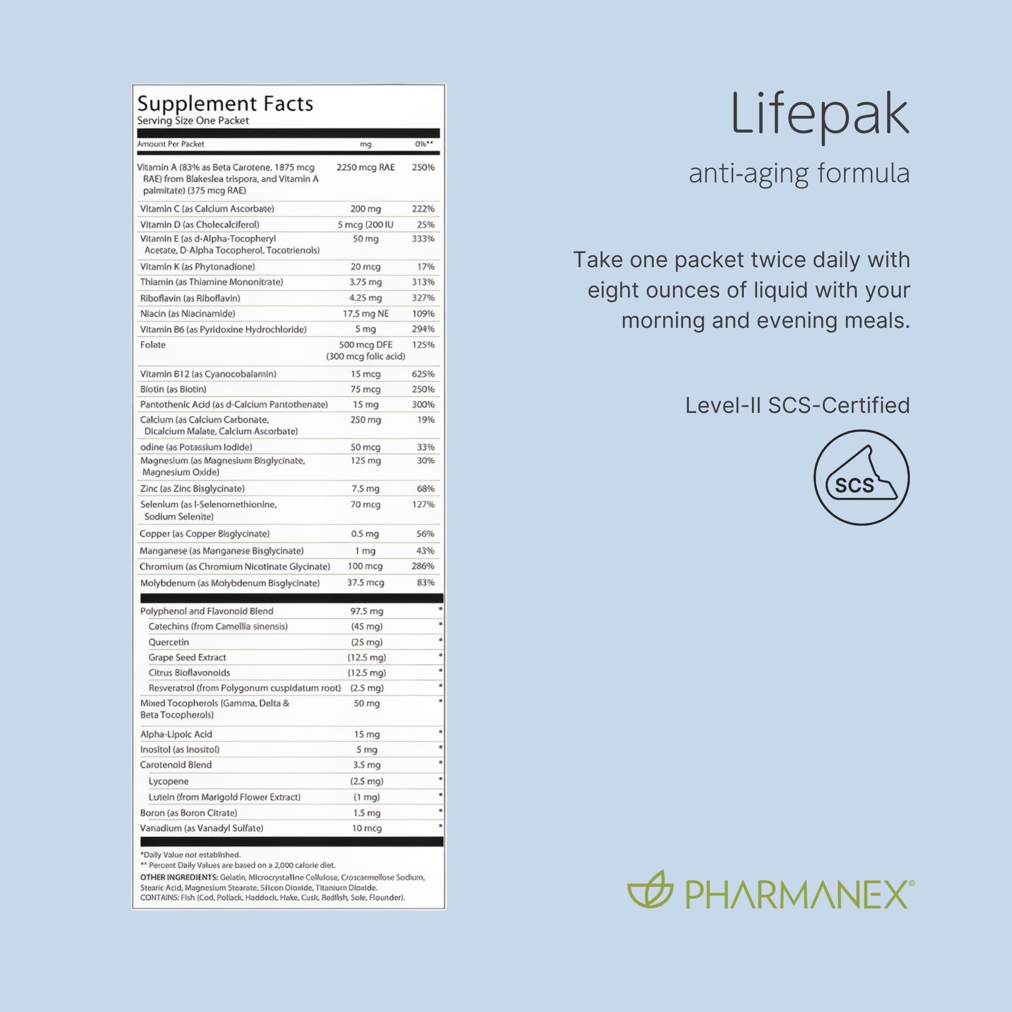 Pharmanex Nu Skin LifePak Advanced Nutritional Supplement for Adults | 60 Daily Packets | Aging, Digestive, and Gut Health Formula with Essential Vitamins, Minerals, and Phytonutrients Pharmanex uk supplements