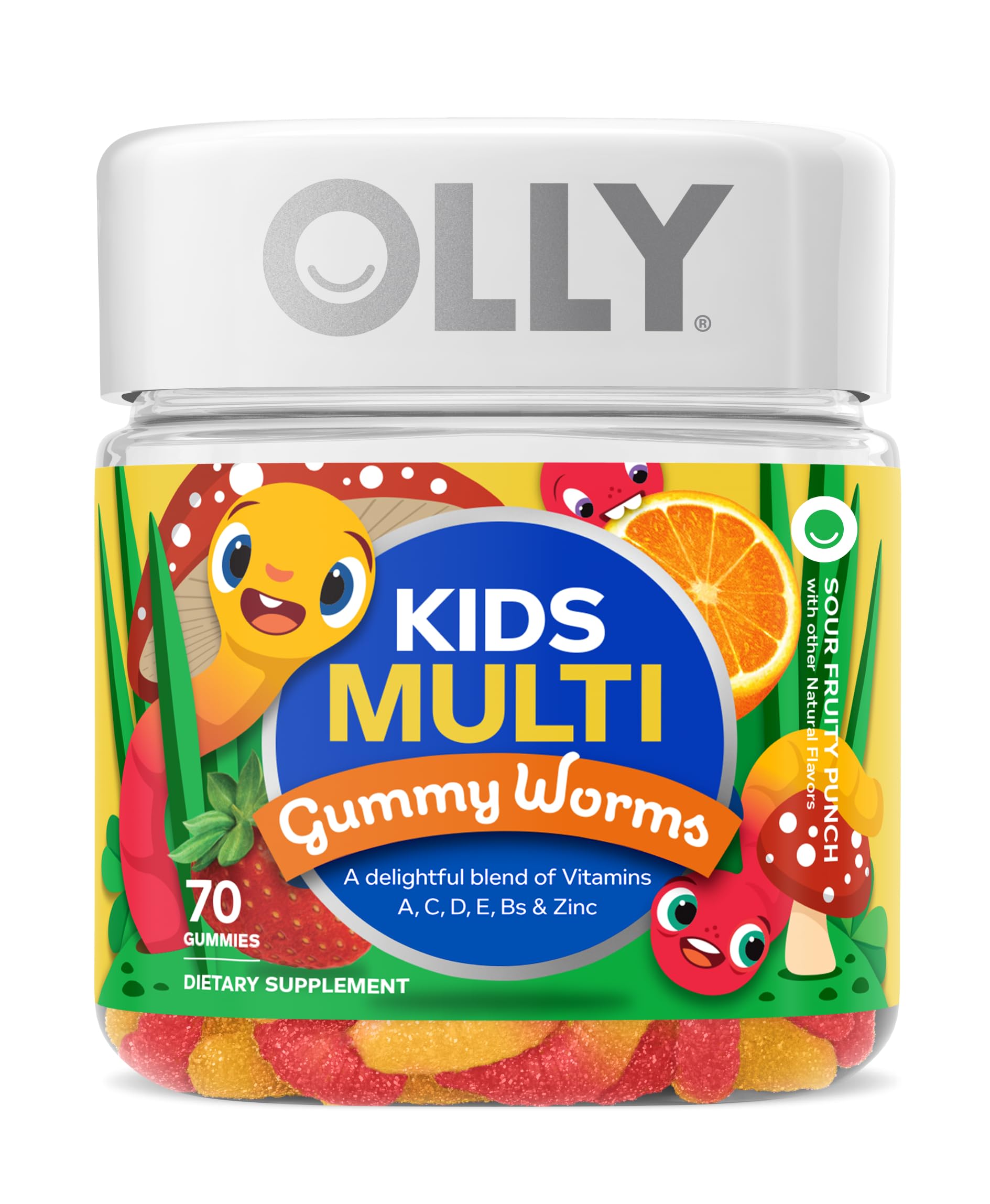 OLLY Kids Immunity Gummy, Immune Support, Wellmune, Elderberry, Vitamin C, Zinc & Kids Multivitamin Gummy Worms, Overall Health and Immune Support, Vitamins and Minerals A, C, D OLLY uk supplements