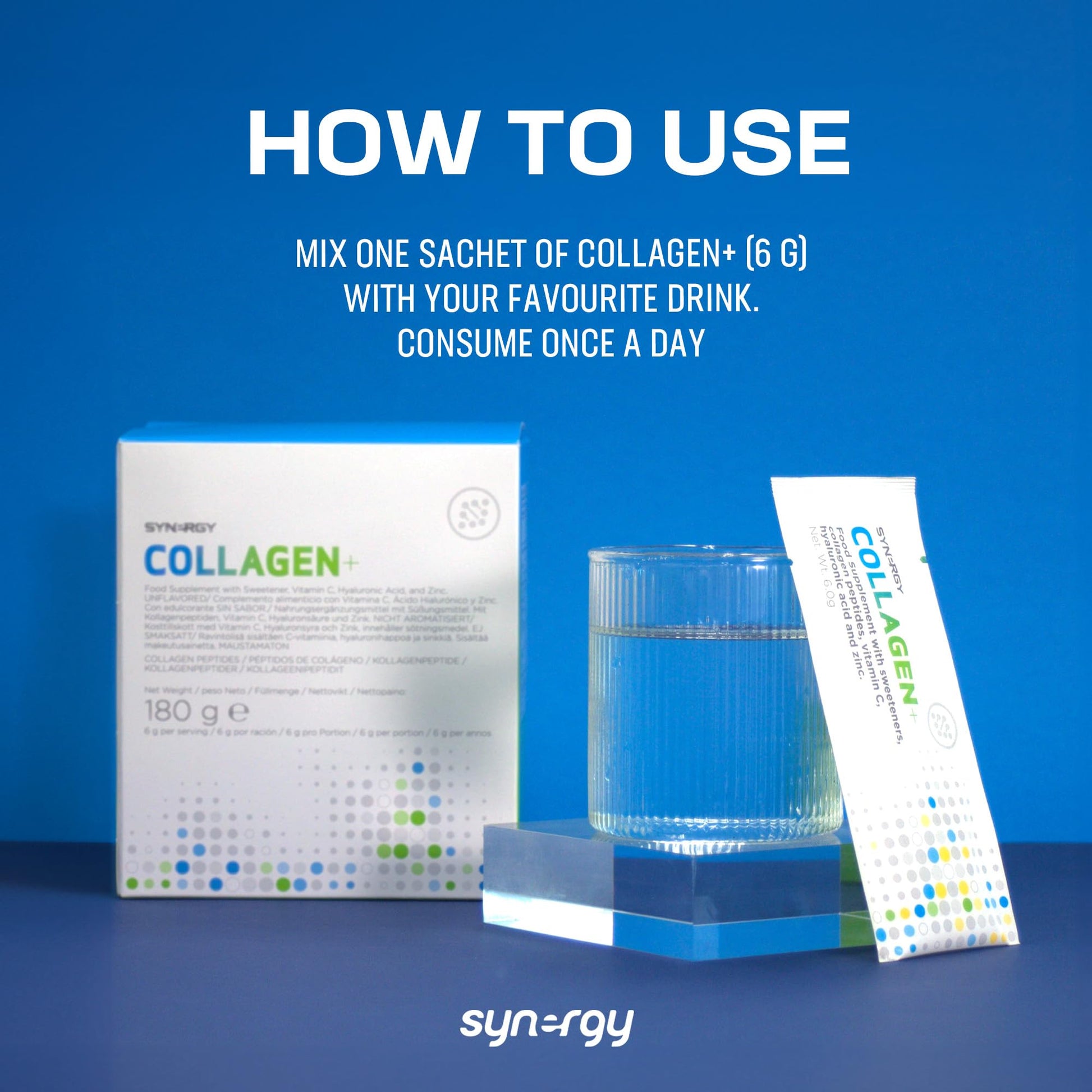 Synergy Worldwide Collagen+ 30 doses | 5810mg Collagen with Vitamin C, Hyaluronic Acid and Zinc Synergy Worldwide uk supplements