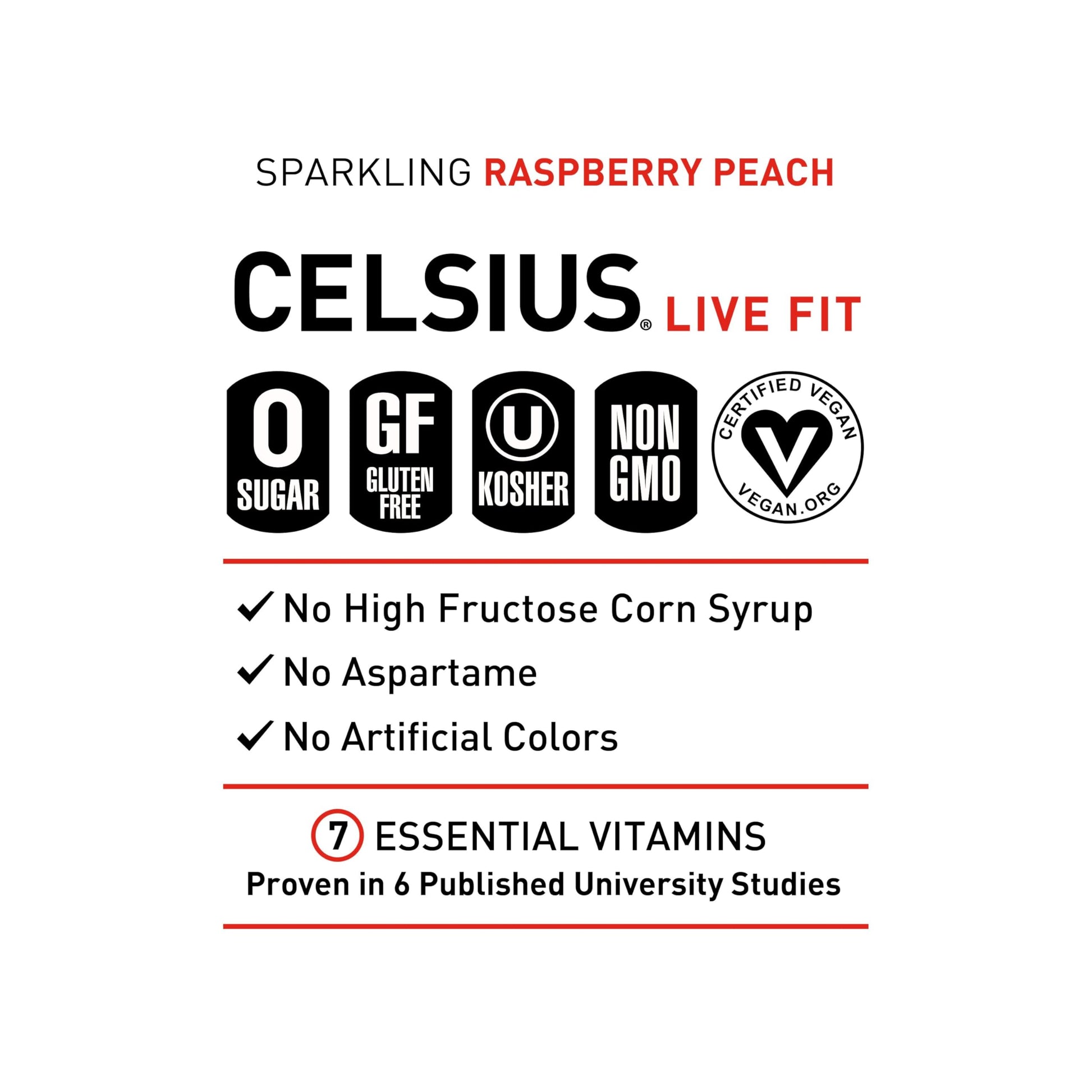 CELSIUS Sparkling Raspberry Peach, Functional Essential Energy Drink 12 Fl Oz (Pack of 12) CELSIUS uk supplements
