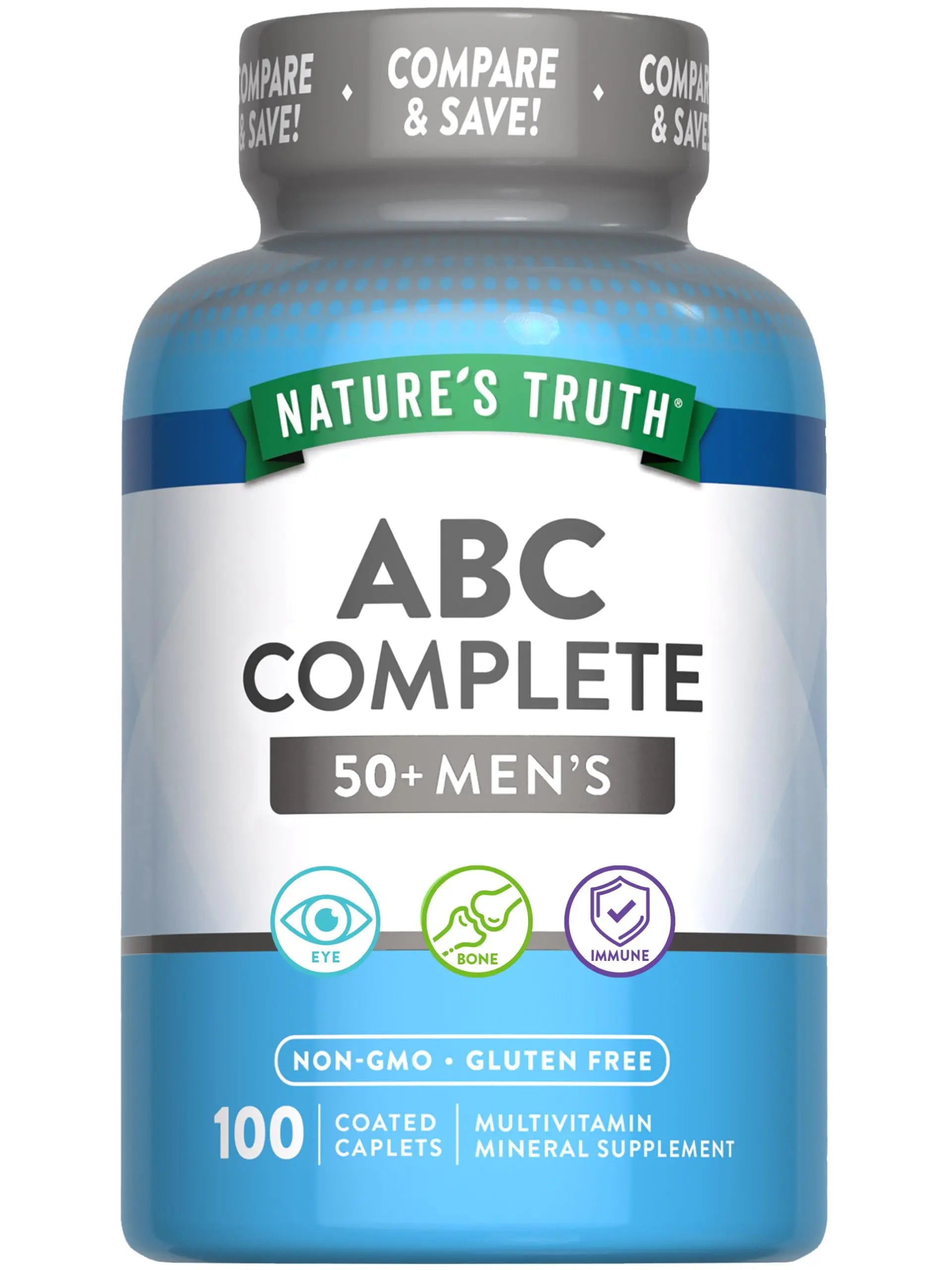 Nature's Truth Men's 50+ Multivitamin | with Vitamins A, C, E, B6 & B12 | 100 Count | Non-GMO & Gluten Free Nature's Truth uk supplements