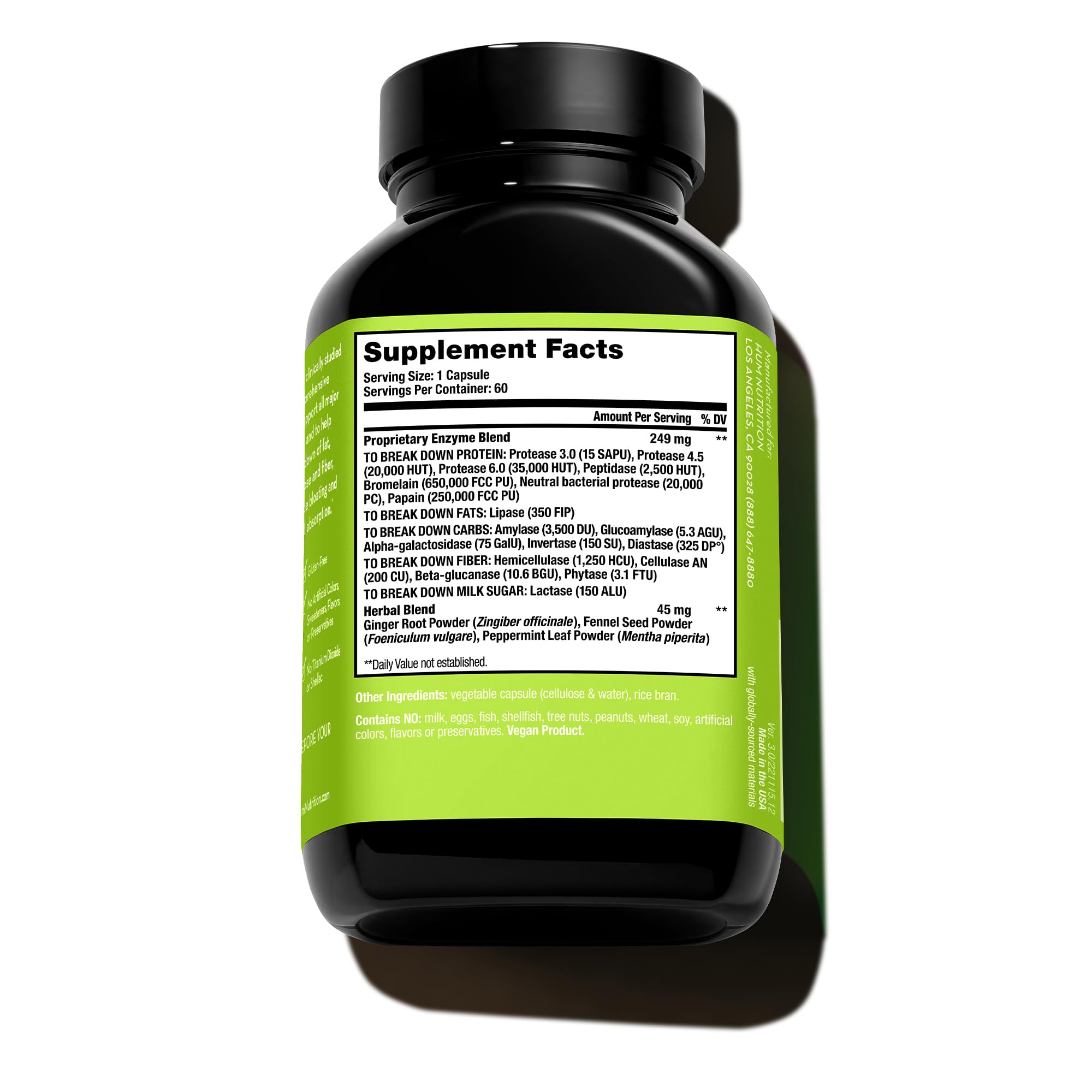HUM Flatter Me Supplement for Daily Bloating - 18 Full Spectrum Digestive HUM uk supplements