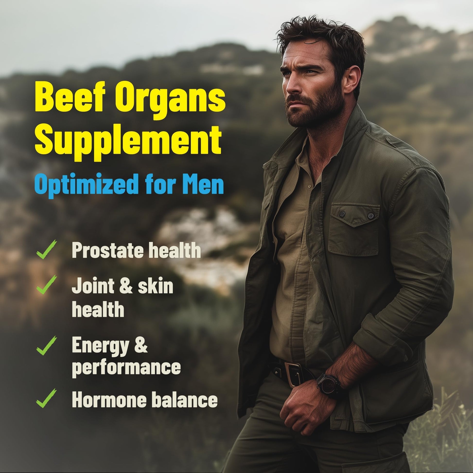 Grass Fed Beef Organ Supplement for Men - Male Optimization Pills - 6 Vital Beef Organs to Drive Prostate Health & Peak Performance, Made in USA, 90 Capsules (2 Pack) PRIMAL FURY uk supplements