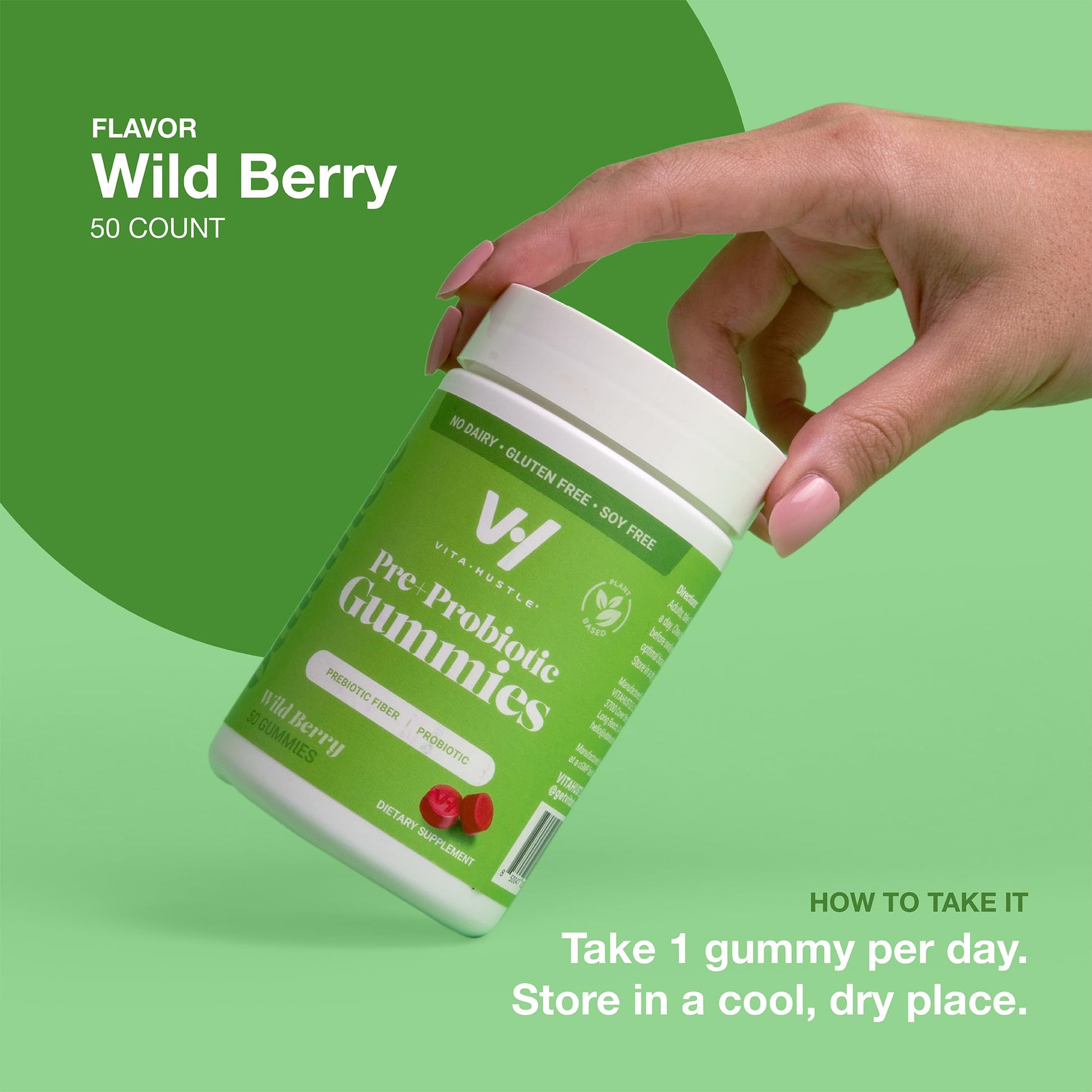 VitaHustle Probiotic Gummies + Prebiotics by Kevin Hart with Chicory Root Inulin Fiber VitaHustle uk supplements
