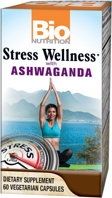 Bio Nutrition Stress Wellness with Ashwagandha, 60 Vegetarian Capsules Bio Nutrition uk supplements