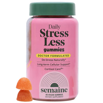 Semaine Stress Less Gummy with Cortisol Care™ 60 Count – Daily Support for Stress, Mood & Sleep Semaine uk supplements