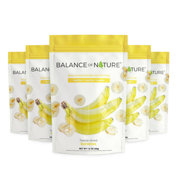Balance of Nature Freeze-Dried Bananas (5 Pack) – 100% Real Fruit, Crunchy Banana Slices, Healthy Snack, Mouthwatering Nutrition, Gluten-Free, Vegan, No Sugar Added, Five 1.6 oz Bags Balance of Nature uk supplements