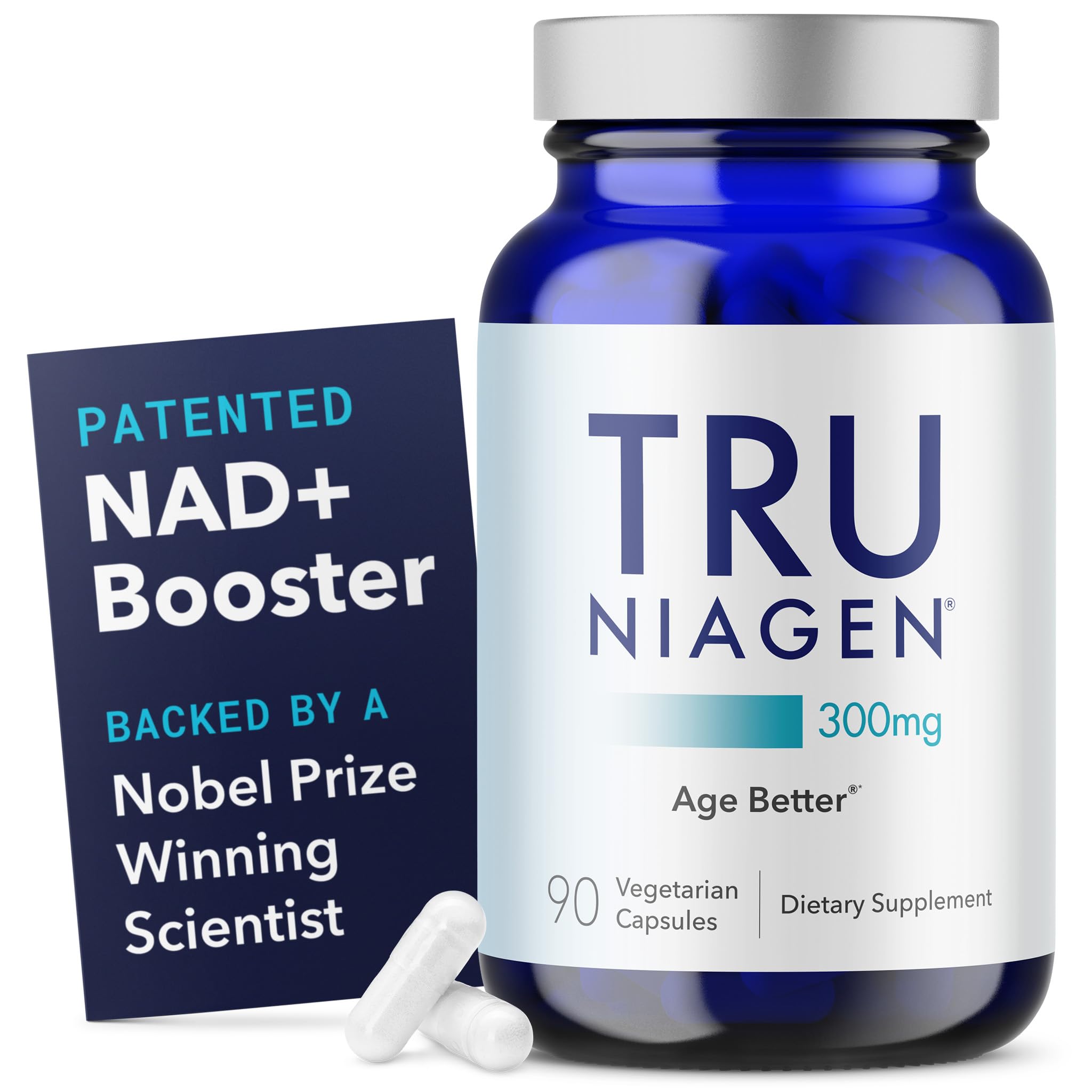 TRU NIAGEN Patented NAD Supplement for Brain Function, Anti Aging & Cell Regeneration, 300mg Niagen, 90 Servings | Supports Cellular Energy, Muscle | Nicotinamide Riboside (NR) Take 1 Daily | 1 Bottle TRU NIAGEN uk supplements