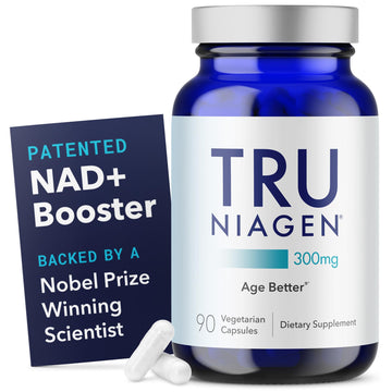 TRU NIAGEN Patented NAD Supplement for Brain Function, Anti Aging & Cell Regeneration, 300mg Niagen, 90 Servings | Supports Cellular Energy, Muscle | Nicotinamide Riboside (NR) Take 1 Daily | 1 Bottle TRU NIAGEN uk supplements