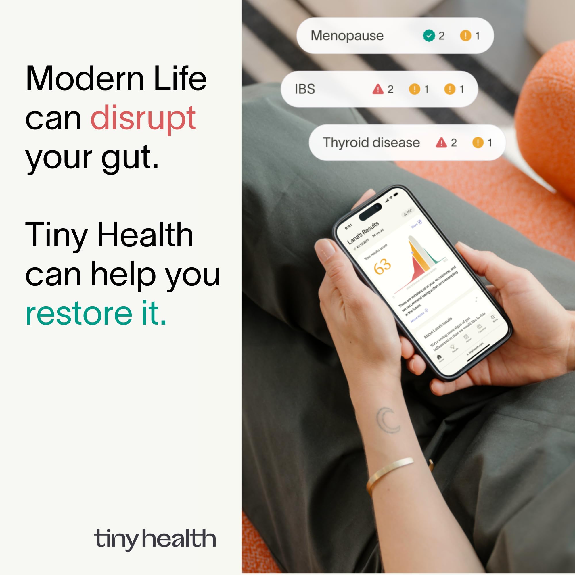Tiny Health Gut Health Test Kit for Adults, Fast & Mess-Free, Home Test for Women and Men with Easy Ship-in Kit, 3-4 Weeks Results, Understand Biomarkers with Expert Insights Tiny Health uk supplements