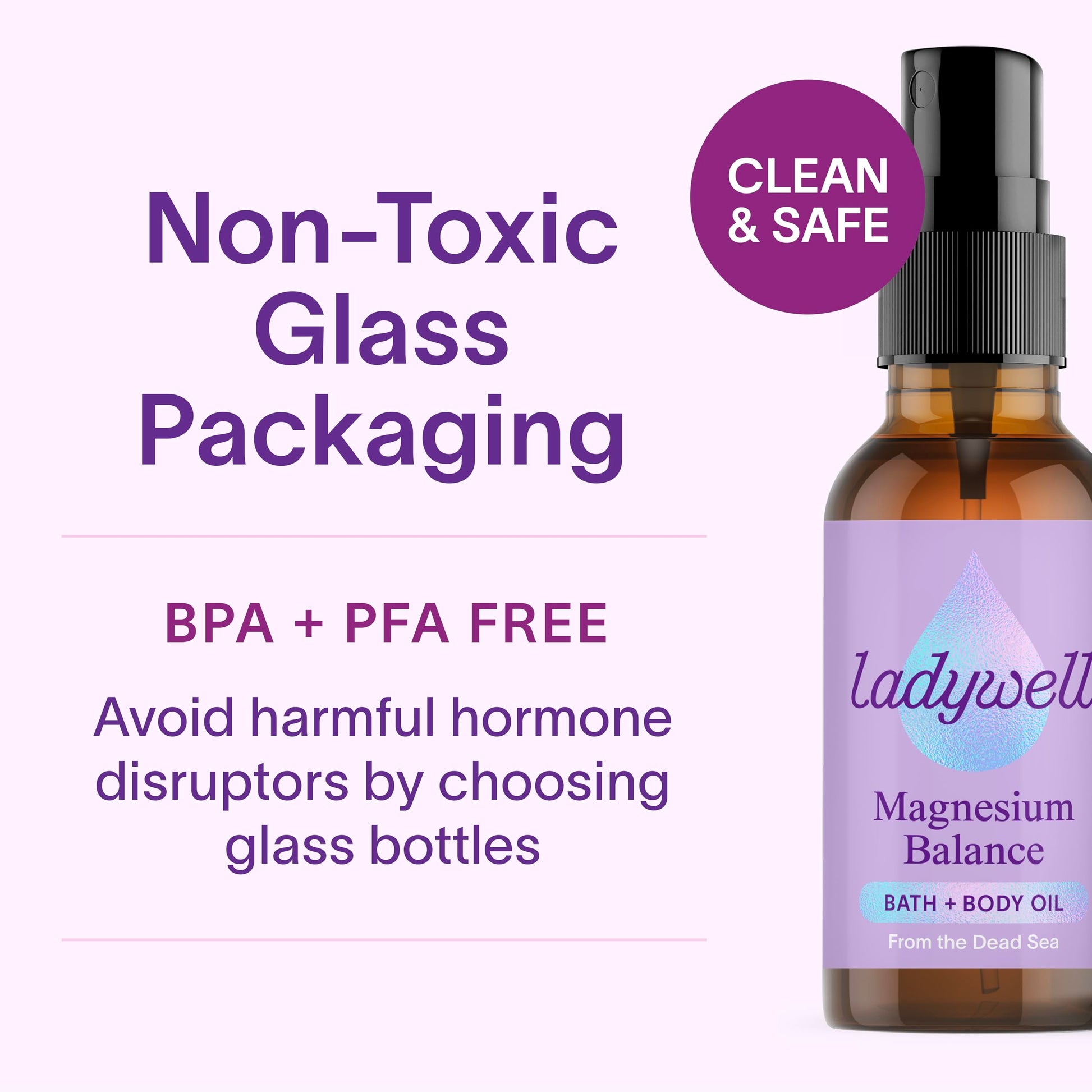 Ladywell Topical Magnesium Oil Spray | Mood, Cycle & Stress Support | PMS, PCOS, Fertility, Menopause, Hormone Balance, Cramps | Pure Magnesium Chloride, Science-Backed | Rapid Skin Absorption Ladywell uk supplements