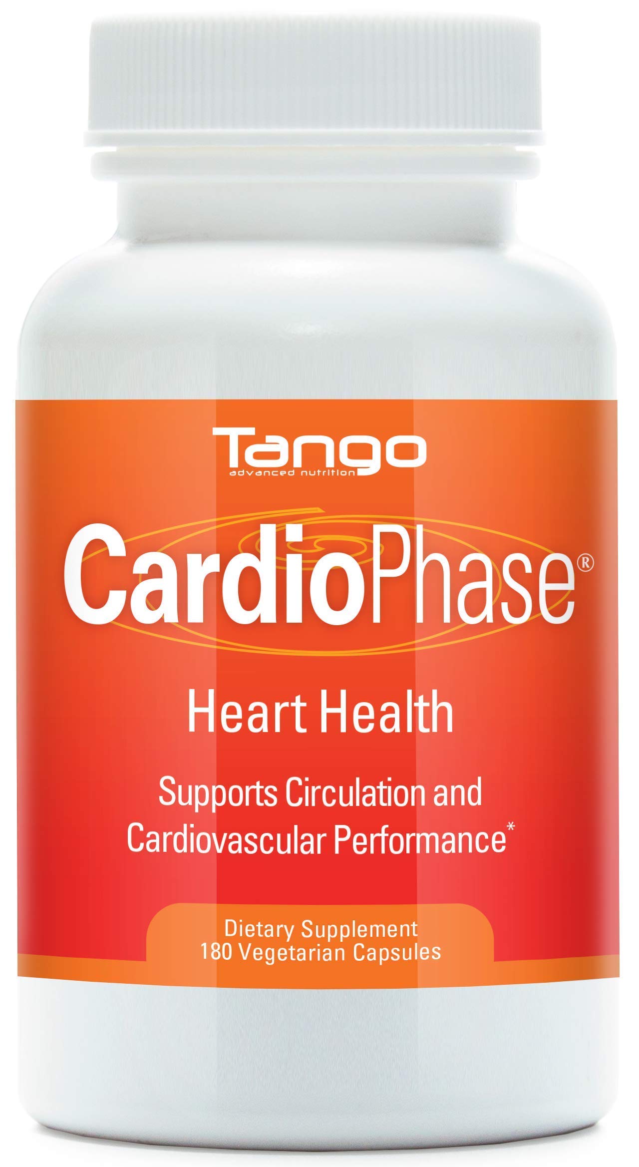CardioPhase Natural Heart Support Supplement for Healthy Circulation and Cardiovascular Performance (180 Vegetarian Capsules) Tango uk supplements