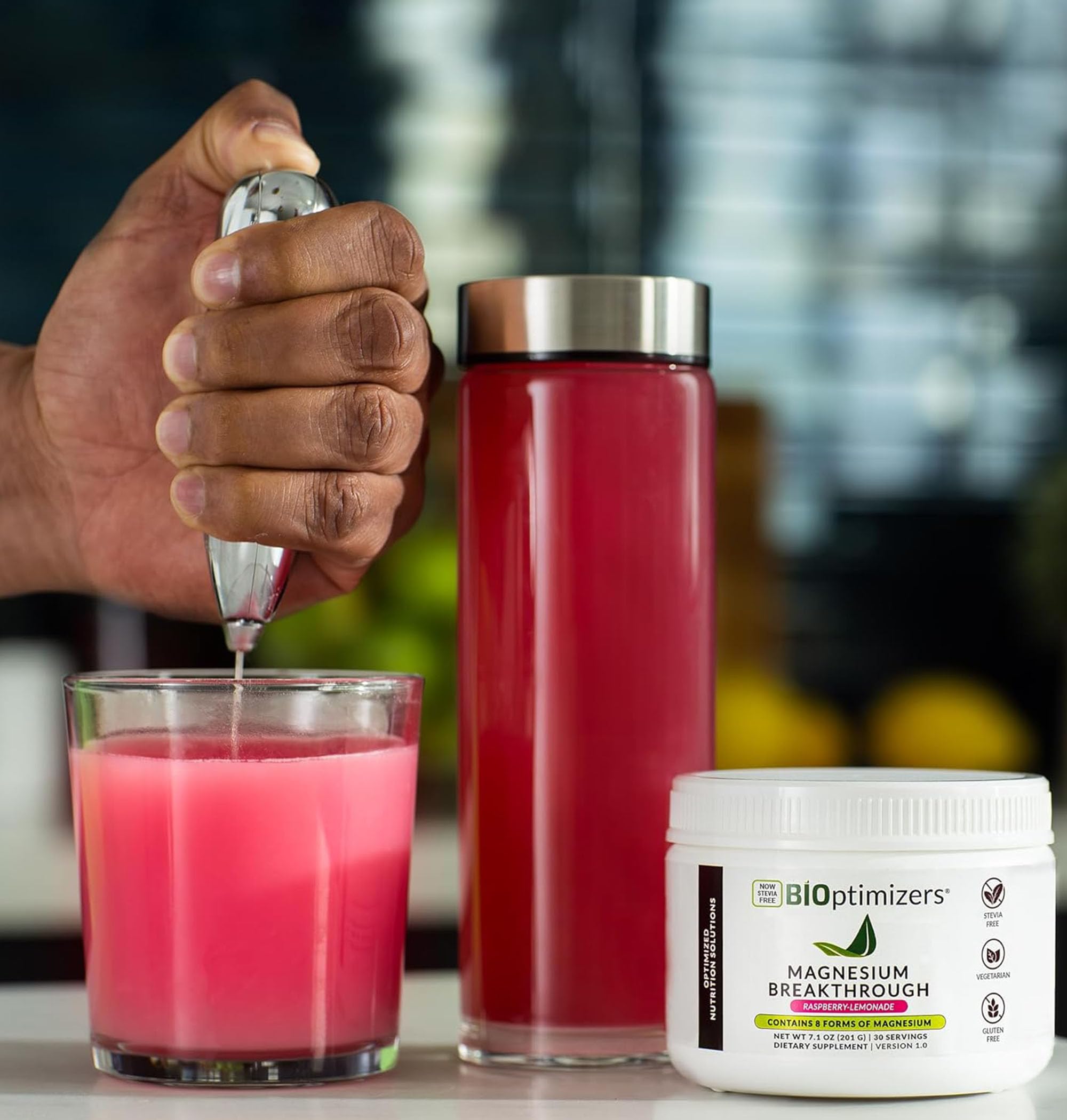 BIOptimizers Magnesium Breakthrough Drink - 8 Forms of Magnesium, Electrolytes, Sleep Health, Stress, Muscle Recovery, Heart Support | Glycinate, Citrate, Malate- Tart Cherry BIOptimizers uk supplements