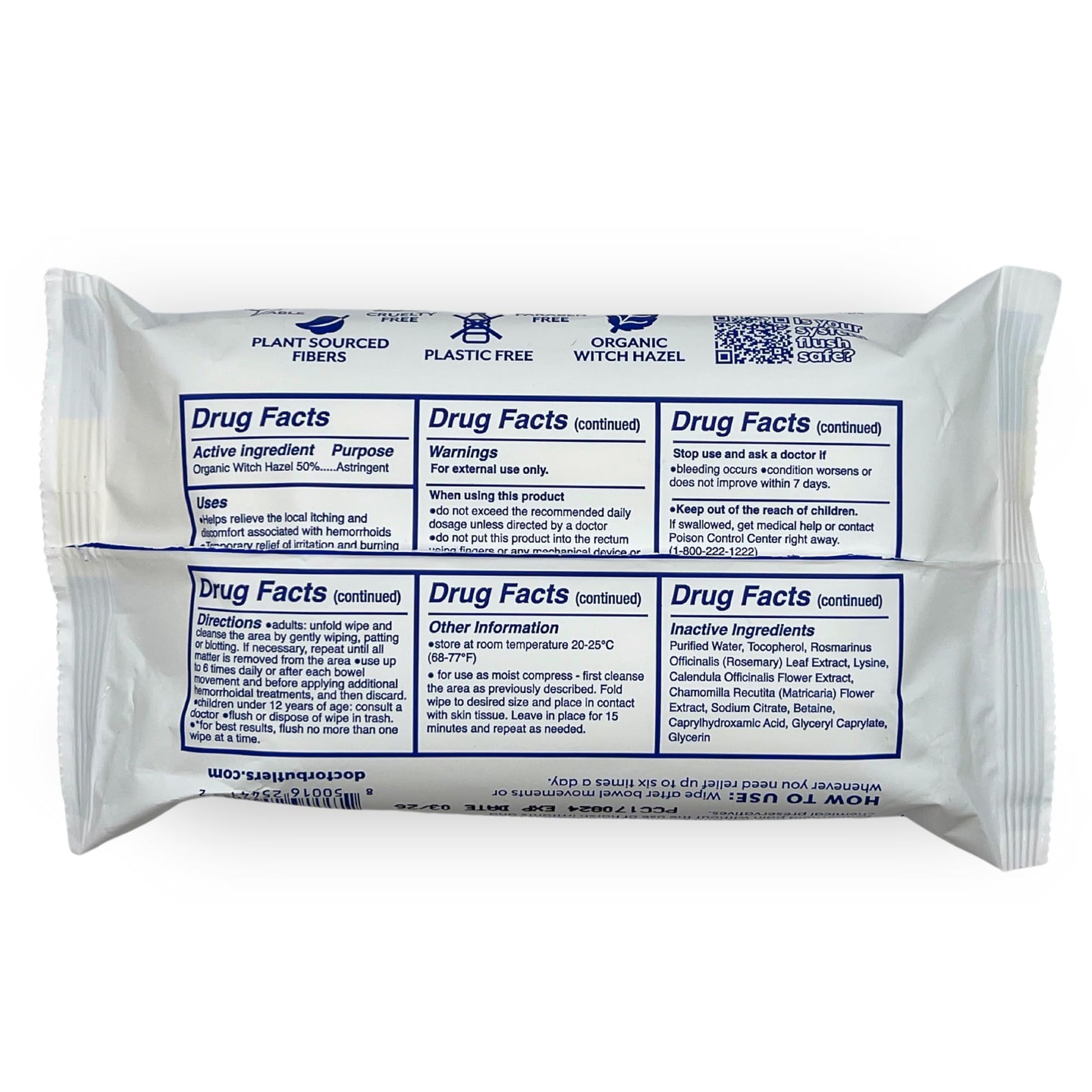 Doctor Butler's Flushable Hemorrhoid Wipes – Flushable Wipes with Witch Hazel to Soothe and Bring Relief from Discomfort Associated with Hemorrhoids (48 Wipes) Doctor Butler's uk supplements