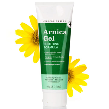 Miracle Plus Natural Arnica Bruise Gel For Body | Skin Care Arnica Montana Lotion Topical Gel | Extra Strength Vitamin K Cream Ointment, 4 Fl Oz Miracle Plus uk supplements