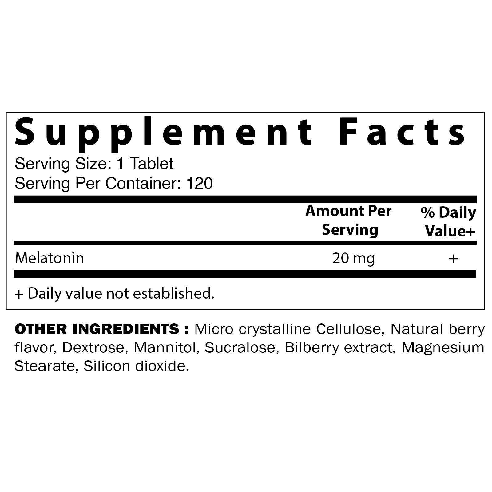 Vitamatic Melatonin 20mg Tablets | Vegetarian, Non-GMO, Gluten Free Vitamatic uk supplements