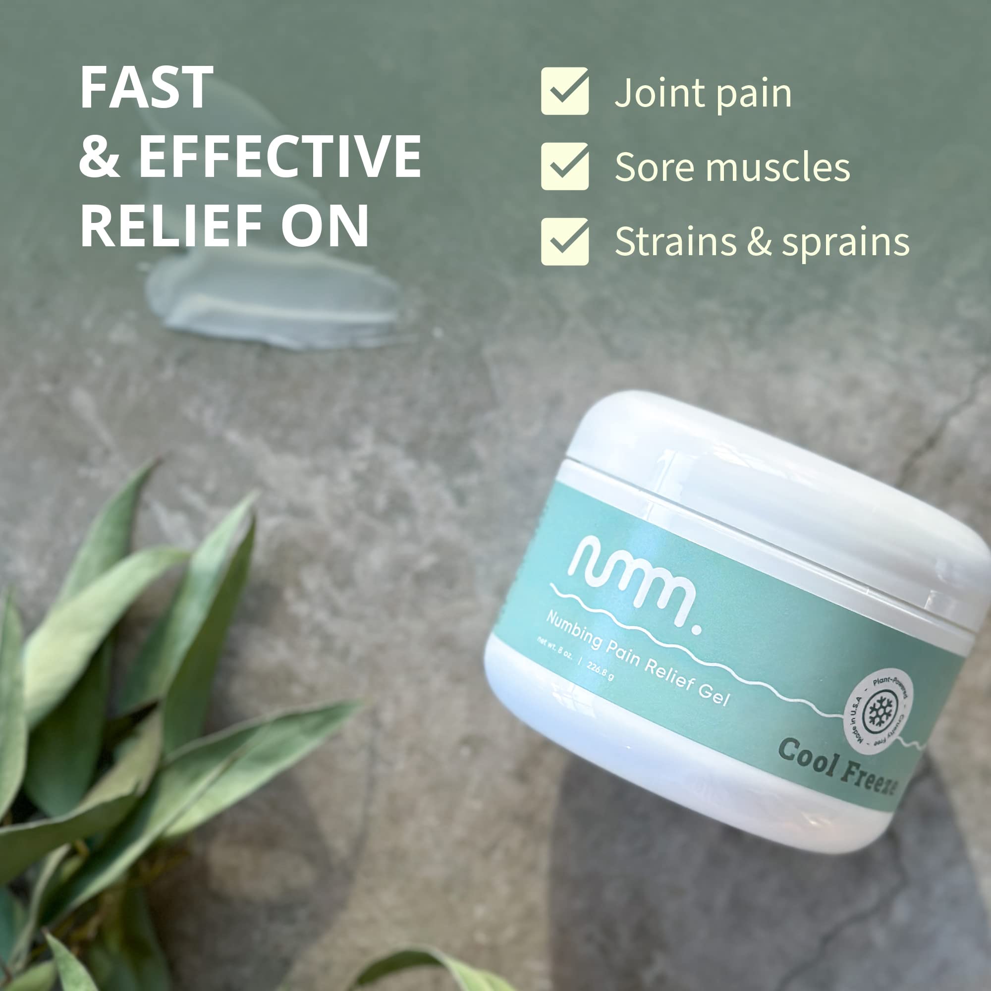numm Cool Pain Relief Gel – Instant Cold Therapy for Joint & Muscle Pain, Strain & Soreness – Menthol Cream 8oz – Vegan, Alcohol-Free Cooling Relief for Post-Workout Recovery numm. uk supplements