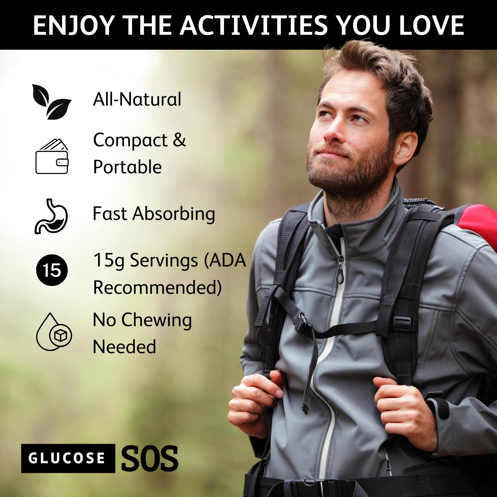 Glucose SOS Glucose Powder Packets with Natural Dextrose, Fast-Absorption That Instantly Dissolves in Your Mouth with No Water Needed, Sweet & Tangy 12 Servings Glucose SOS uk supplements
