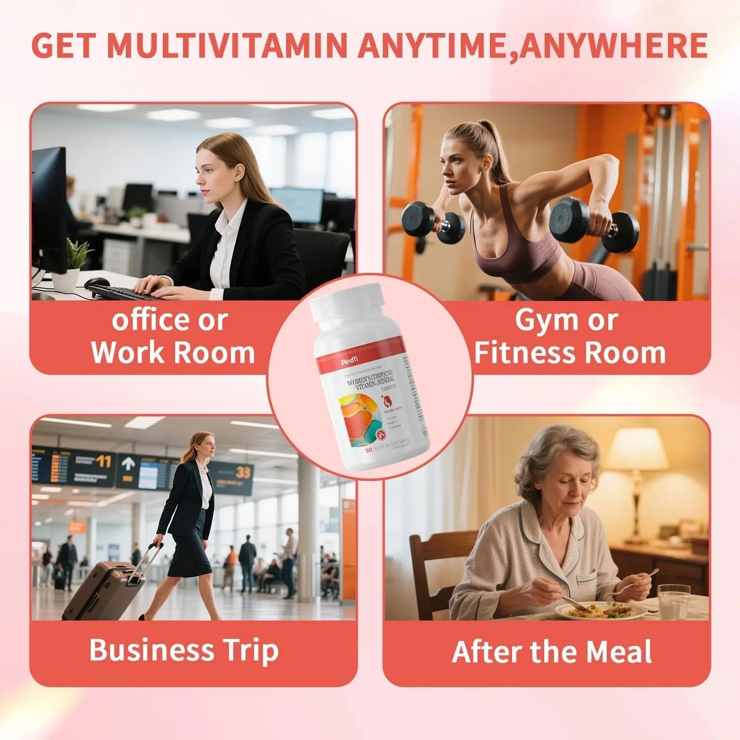 RindTi Multivitamin for Women 50+, Daily Women 50+ Multi-Vitamin with Vitamins A, B,C, E for Energy, & Bone & Immune & Skin& Hair Support, 90 ct RindTi uk supplements