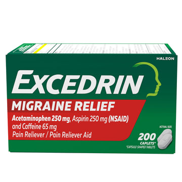 Excedrin Migraine Relief Caplets to Alleviate Migraine Symptoms - 200 Count Excedrin uk supplements